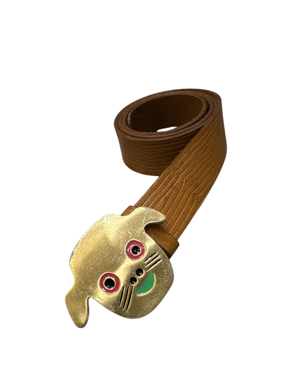 Issey Miyake NE-NET BY ISSEY MIYAKE SHEEP METAL PENDANT LEATHER BELT Size ONE SIZE - 1 Thumbnail