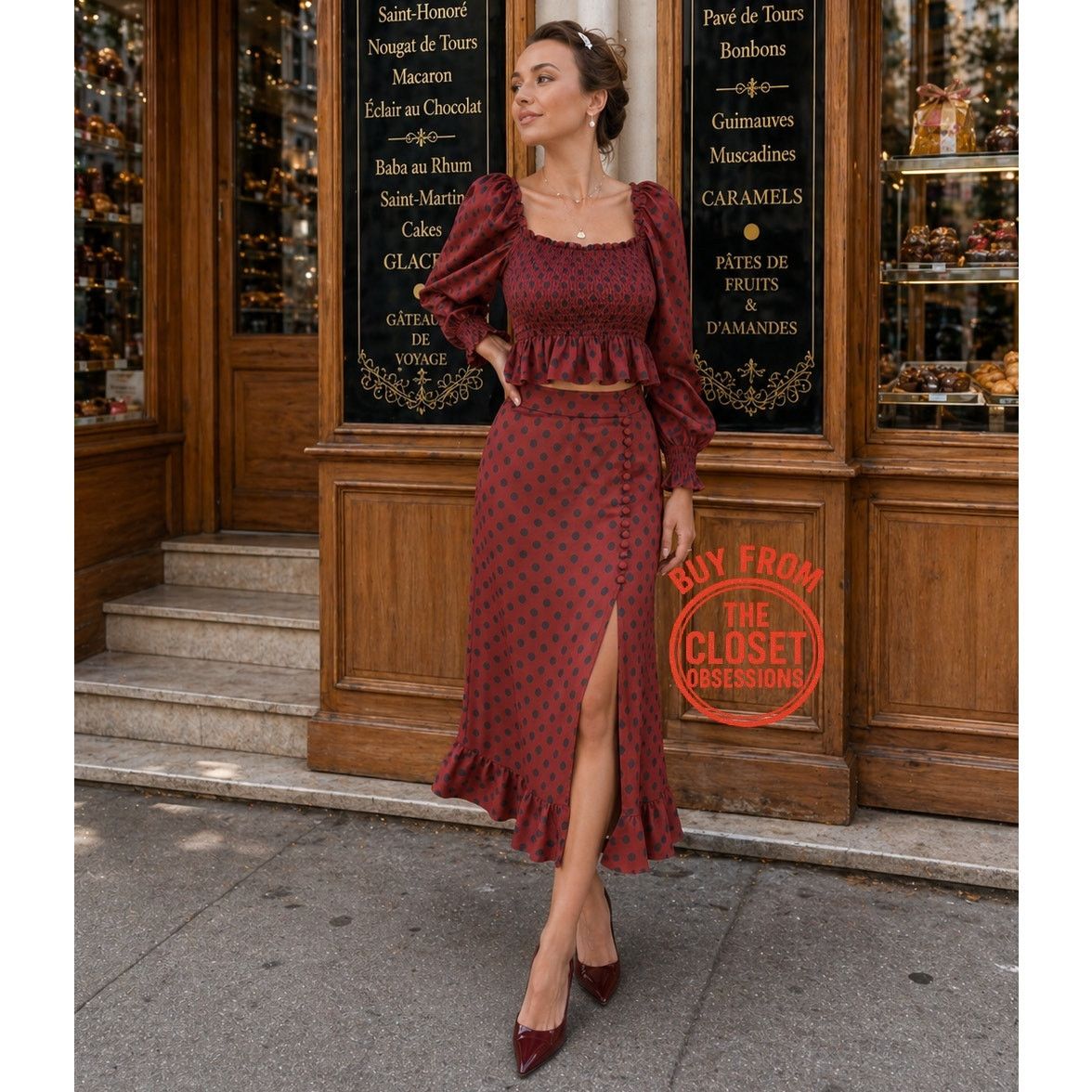 Zara NWT Zara Burgundy Sequin Dress