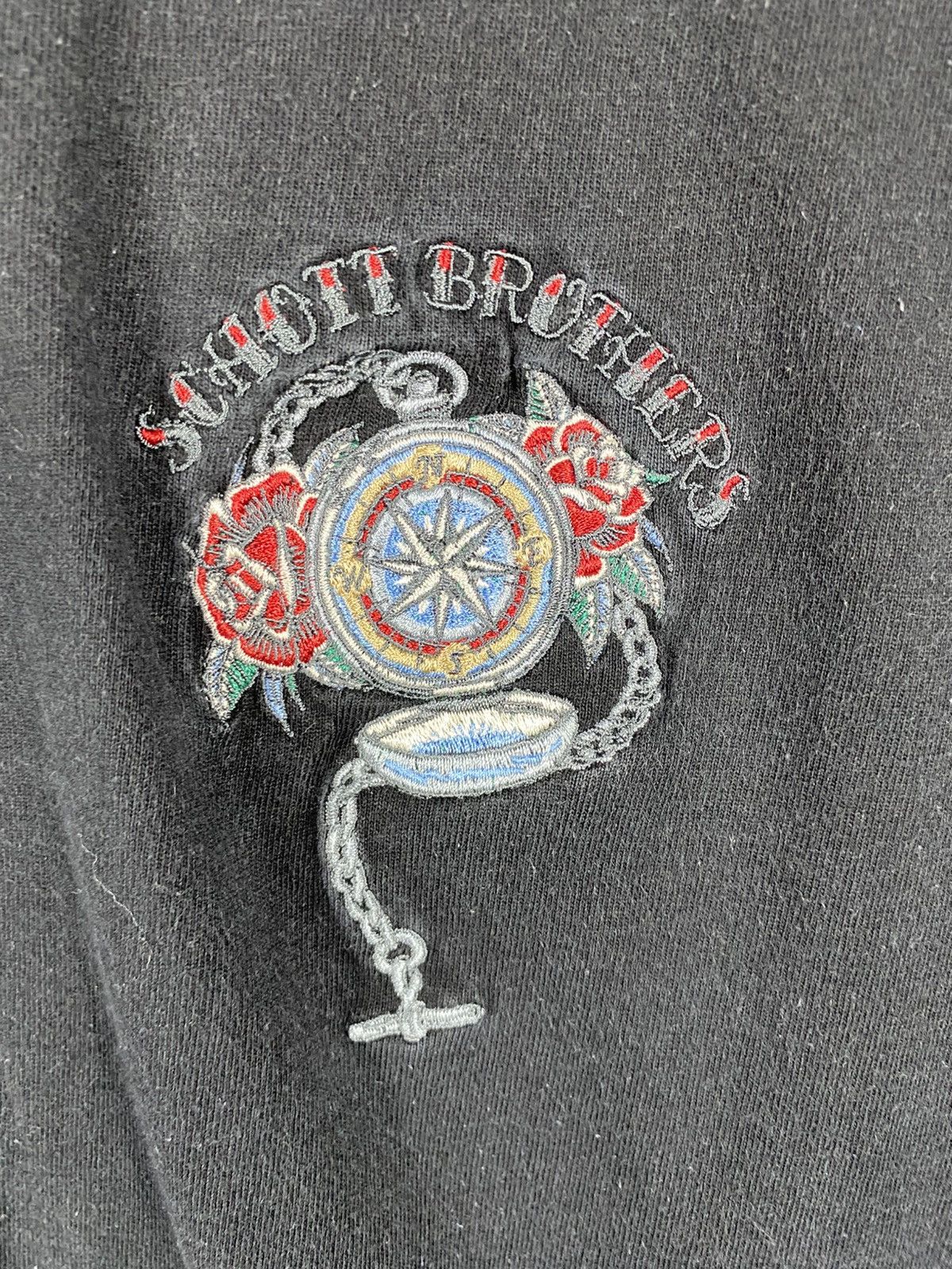 Schott Schott Brother Big Logo Embroidery On Back Long Sleeve Size US XXL / EU 58 / 5 - 6 Thumbnail
