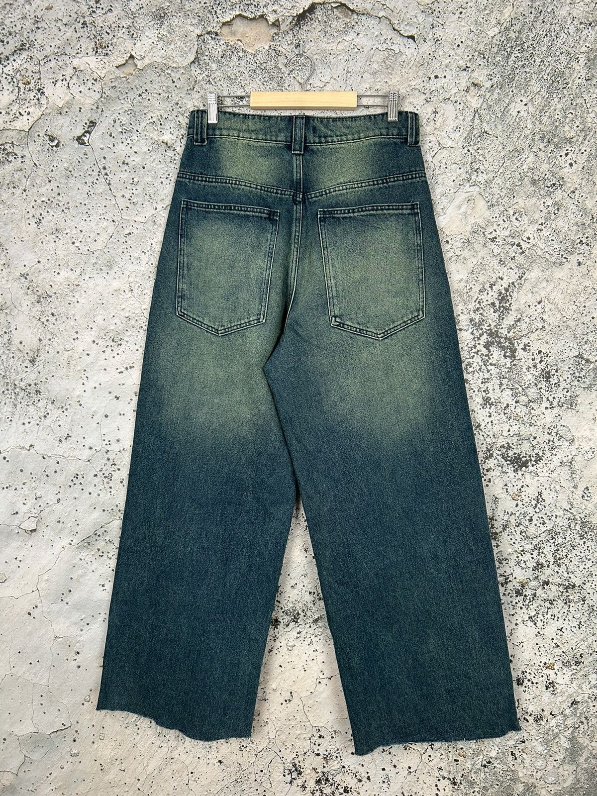 Jaded London Vintage Jaded London Colossus Fit Thrashed Blue Green Denim Size US 30 / EU 46 - 4 Thumbnail