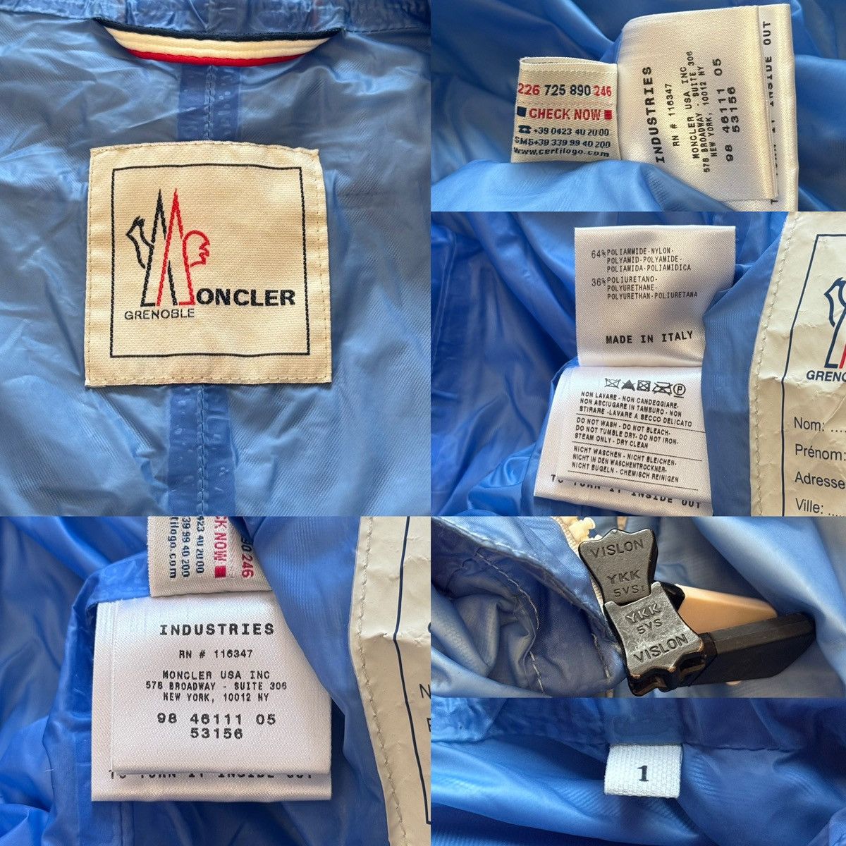 Moncler Grenoble Moncler Grenoble Women's Jacket Sleeve 3/4 Blue Size:1 Size S / US 4 / IT 40 - 13 Thumbnail