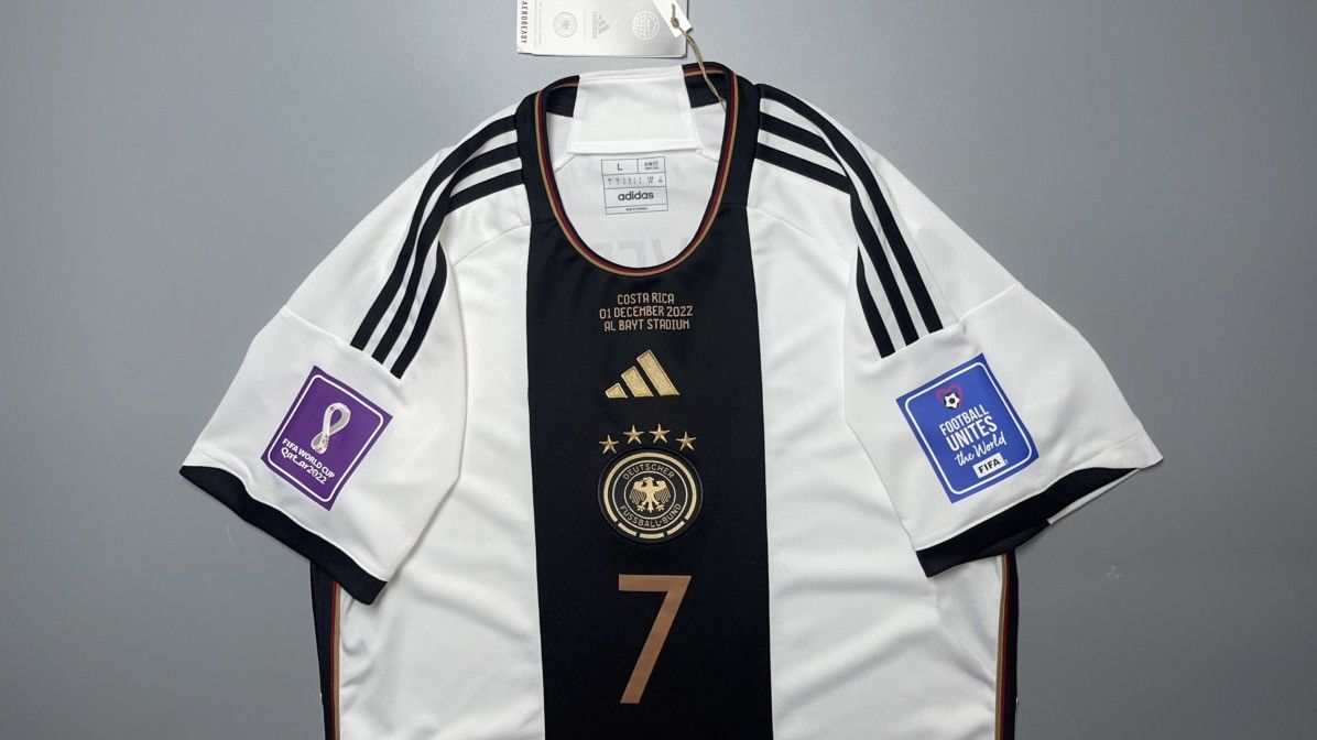 Adidas GERMANY ADIDAS 2022 WORLD CUP SOCCER HOME JERSEY #7 HAVERTZ Size US L / EU 52-54 / 3 - 3 Thumbnail