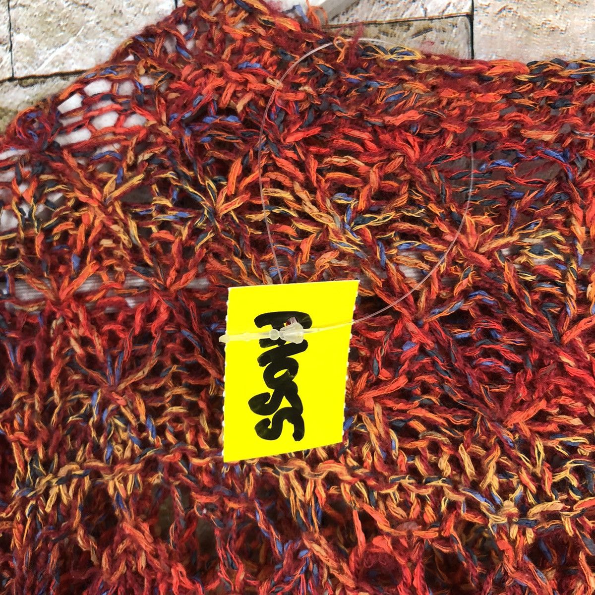 Homespun Knitwear × Japanese Brand × Vintage Japan crochet meshnet Orange Knitwear short sleeve #A1055 Size S / US 4 / IT 40 - 9 Thumbnail