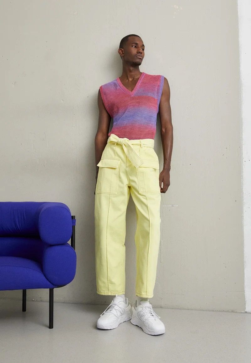 Other !DS! SS22 Lukhanyo Mdingi Belted Yellow Denim Pants Size US 30 / EU 46 - 3 Thumbnail