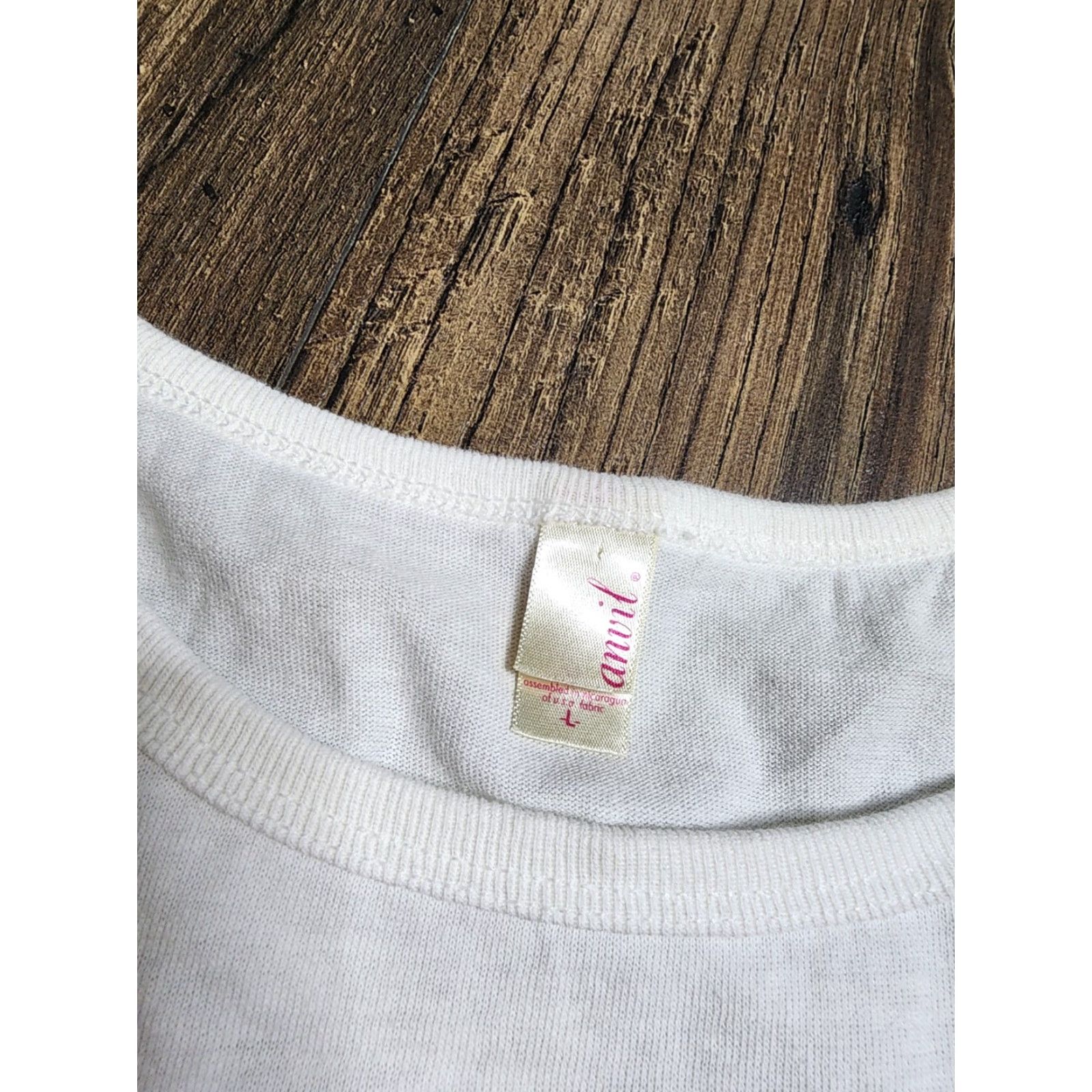 Anvil VINTAGE Womens Tank Top L White Embroidered Souvenir Marco Island 90s Retro Sleeveless Scoop Neck Size L / US 10 / IT 46 - 5 Thumbnail