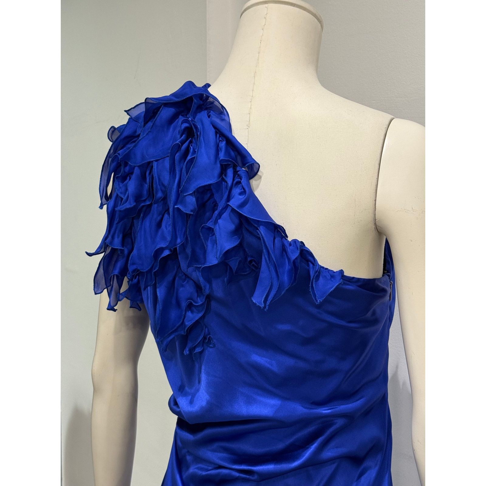 Roberto Cavalli Roberto Cavalli floral draped mini dress Size L / US 10 / IT 46 - 3 Thumbnail