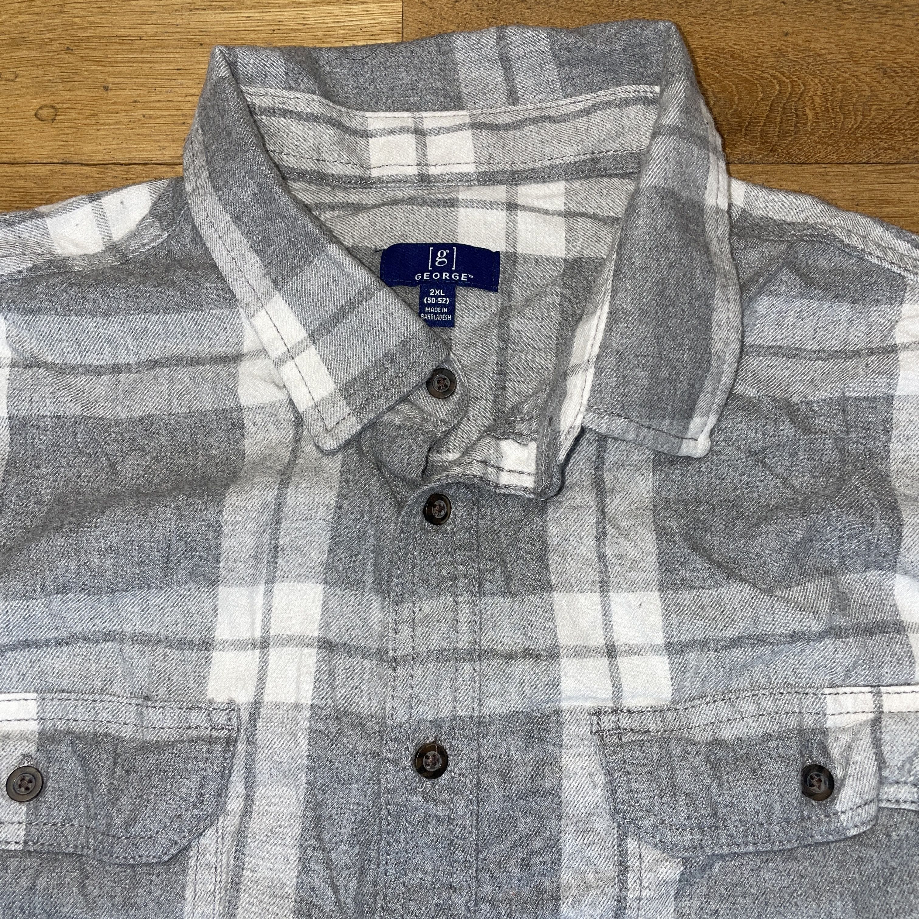 Designer × George George Men's Fashionable Flannel Shirt Size 2 Xl - New Size US XXL / EU 58 / 5 - 3 Thumbnail