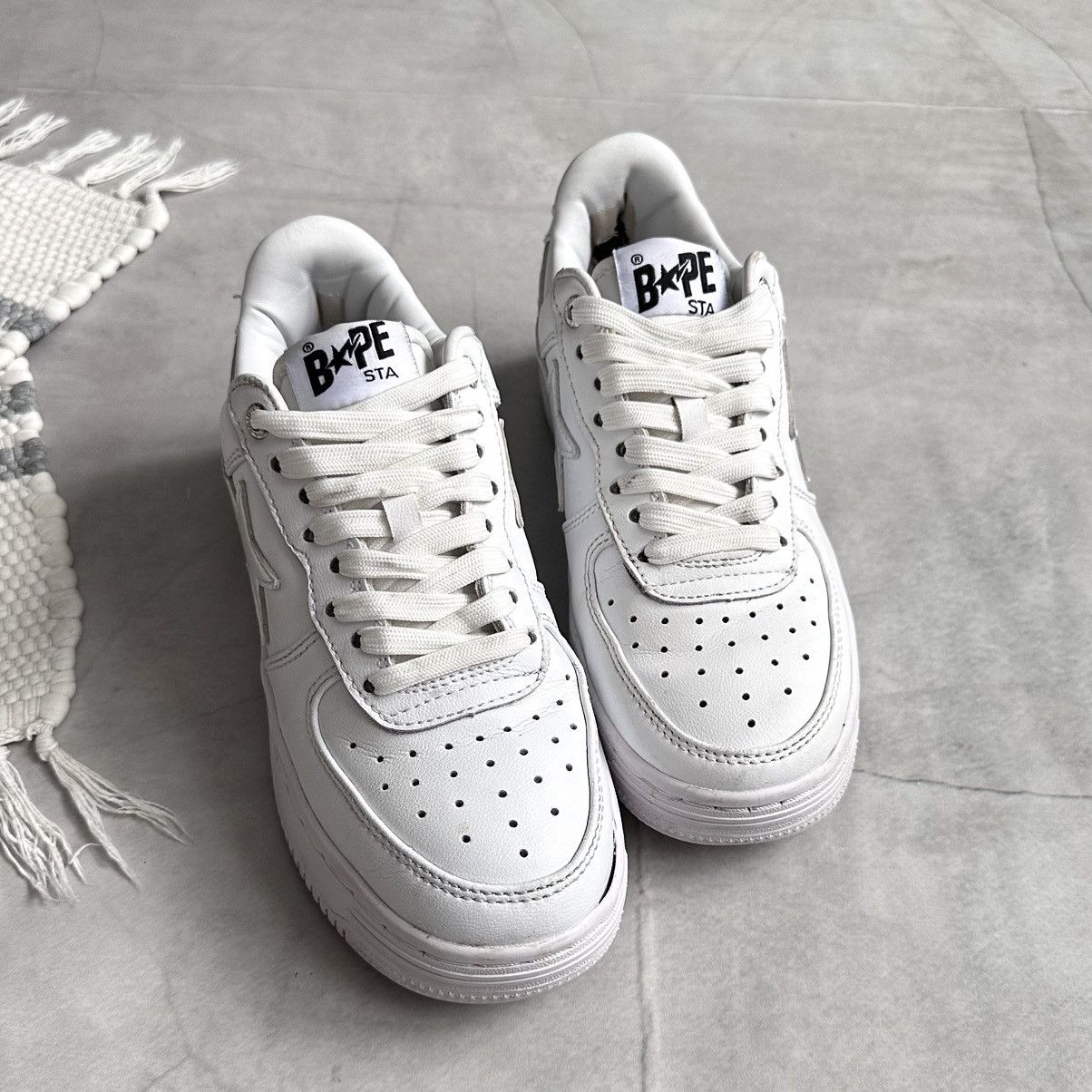 Bape Bape Sta A Bathing Ape White Sneakers Shoes Nigo Size US 6.5 / IT 36.5 - 3 Thumbnail