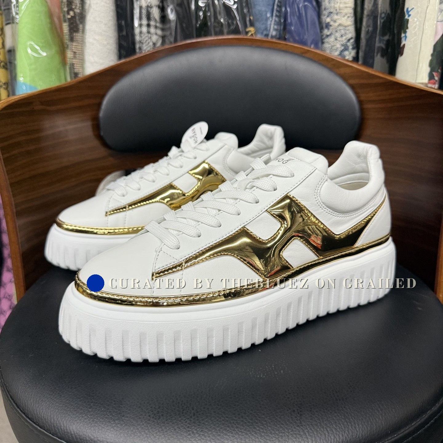 Hogan Hogan Platinum Gold Platform Sneakers Size US 7.5 / EU 40-41 - 1 Thumbnail