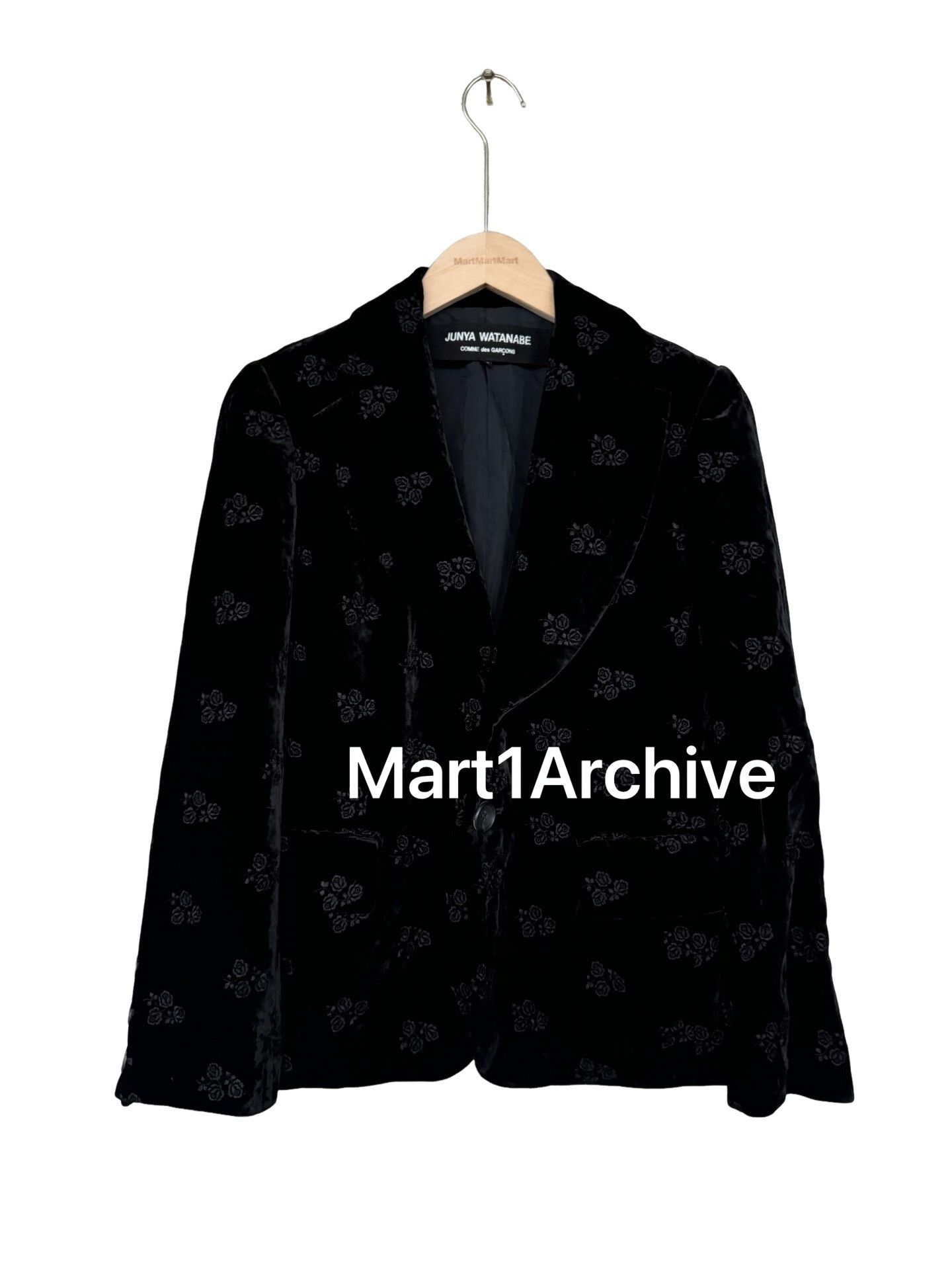 Junya Watanabe Junya Watanabe Comme des Garçons Floral Velvet Blazer Size S Size 36R - 1 Thumbnail