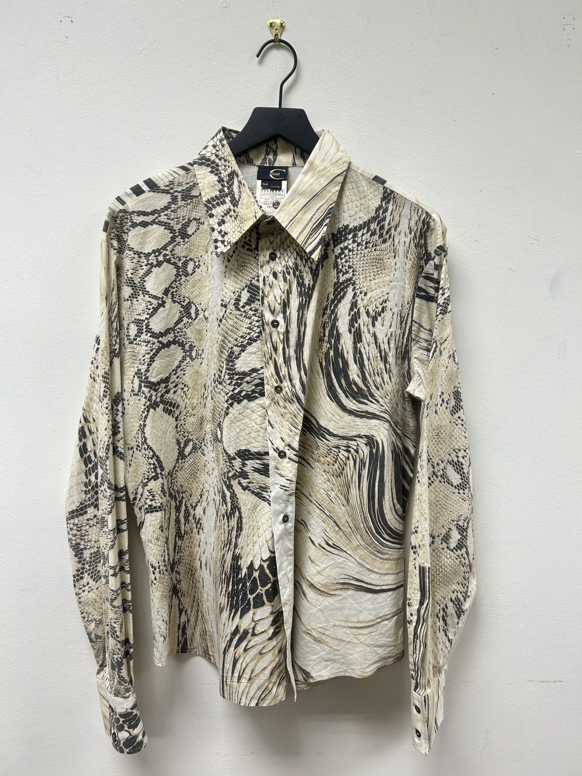 Just Cavalli 00’s Just Cavalli Snakeskin Printed Button up Size US M / EU 48-50 / 2 - 1 Thumbnail