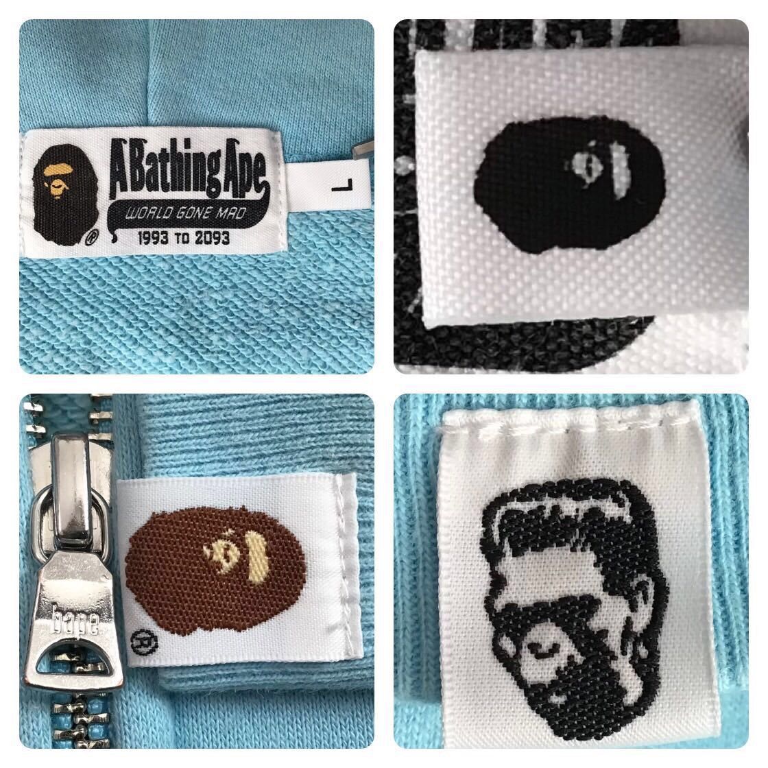 Bape BAPE logo multi fonts shark hoodie light blue a bathing ape Size US L / EU 52-54 / 3 - 8 Thumbnail
