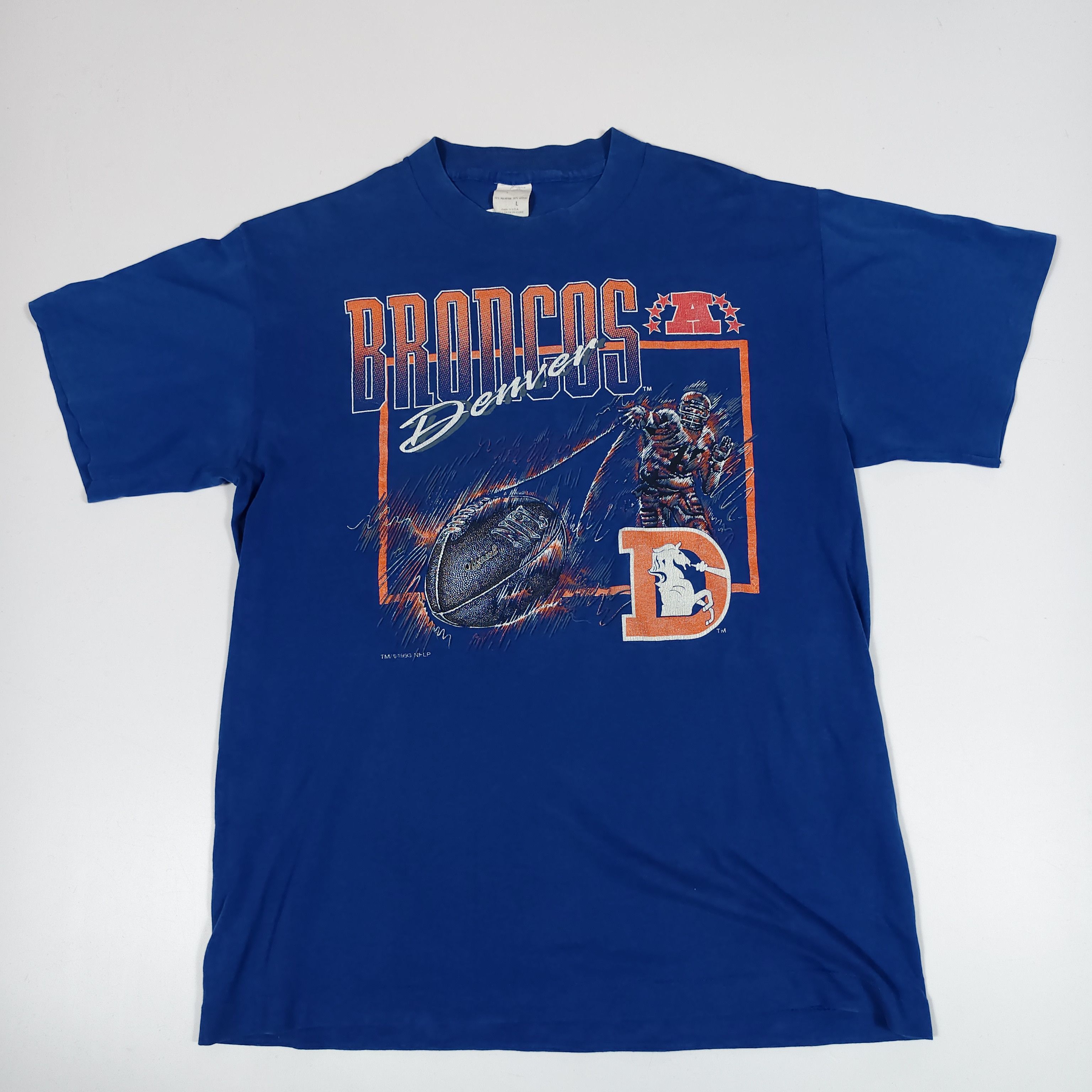 NFL Vintage 1993 Denver Broncos NFL Graphic Royal Blue #F Size US M / EU 48-50 / 2 - 1 Thumbnail
