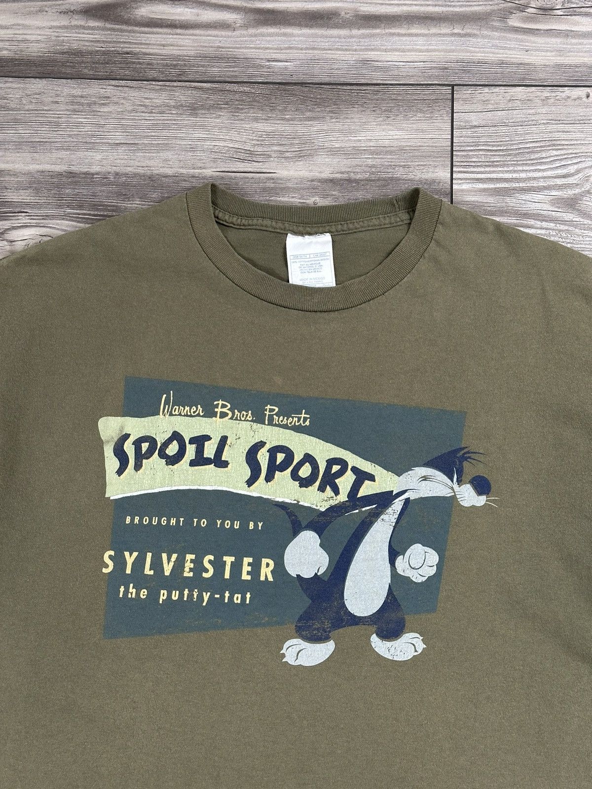 Vintage × Warner Bros Y2K Looney Tunes Sylvester Spoil Sport T Shirt Size US L / EU 52-54 / 3 - 2 Thumbnail