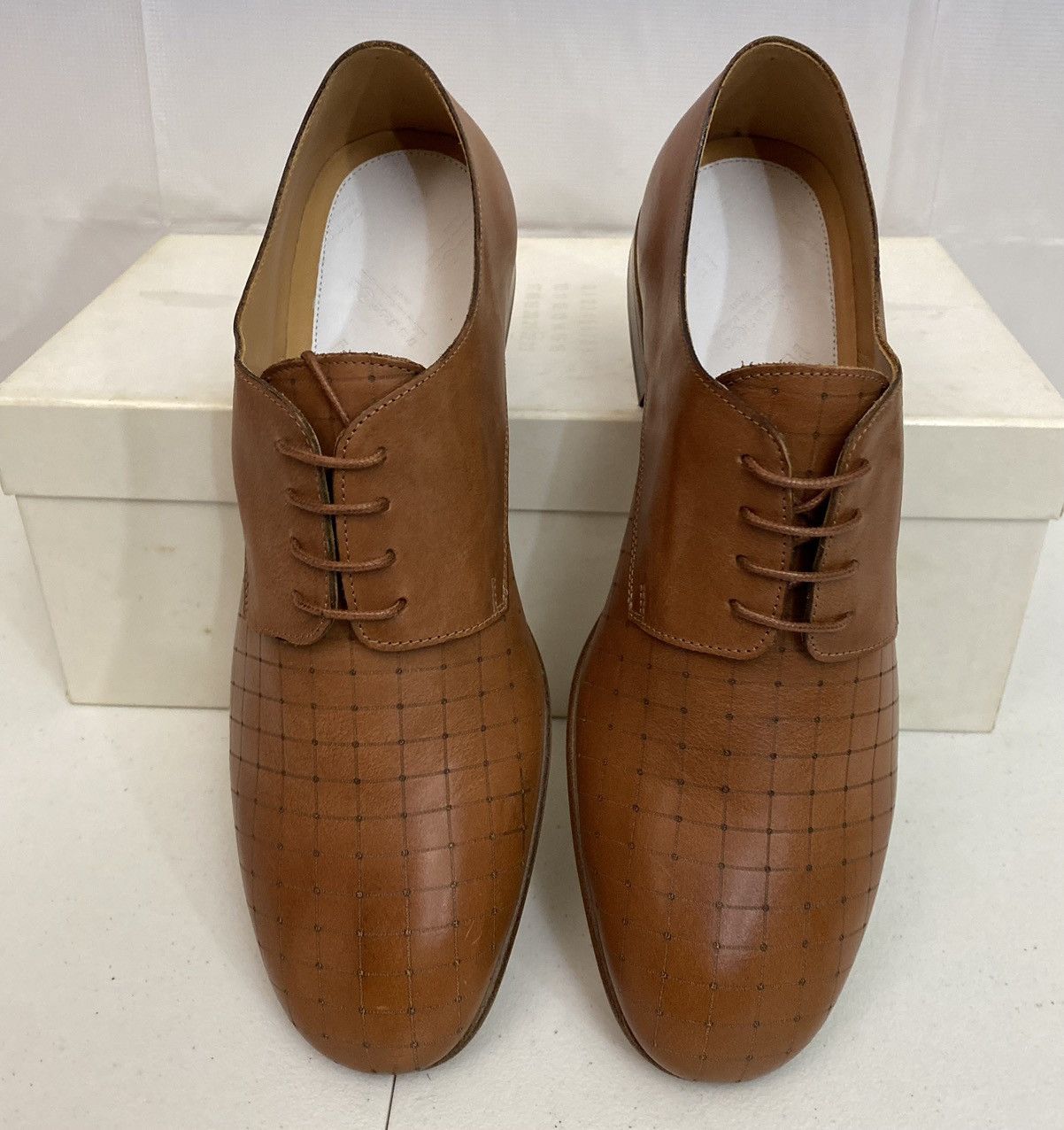 Maison Margiela Maison Margiela 22 🇮🇹 Brown veg tan laser matrix derby 8 New Size US 8 / EU 41 - 8 Thumbnail