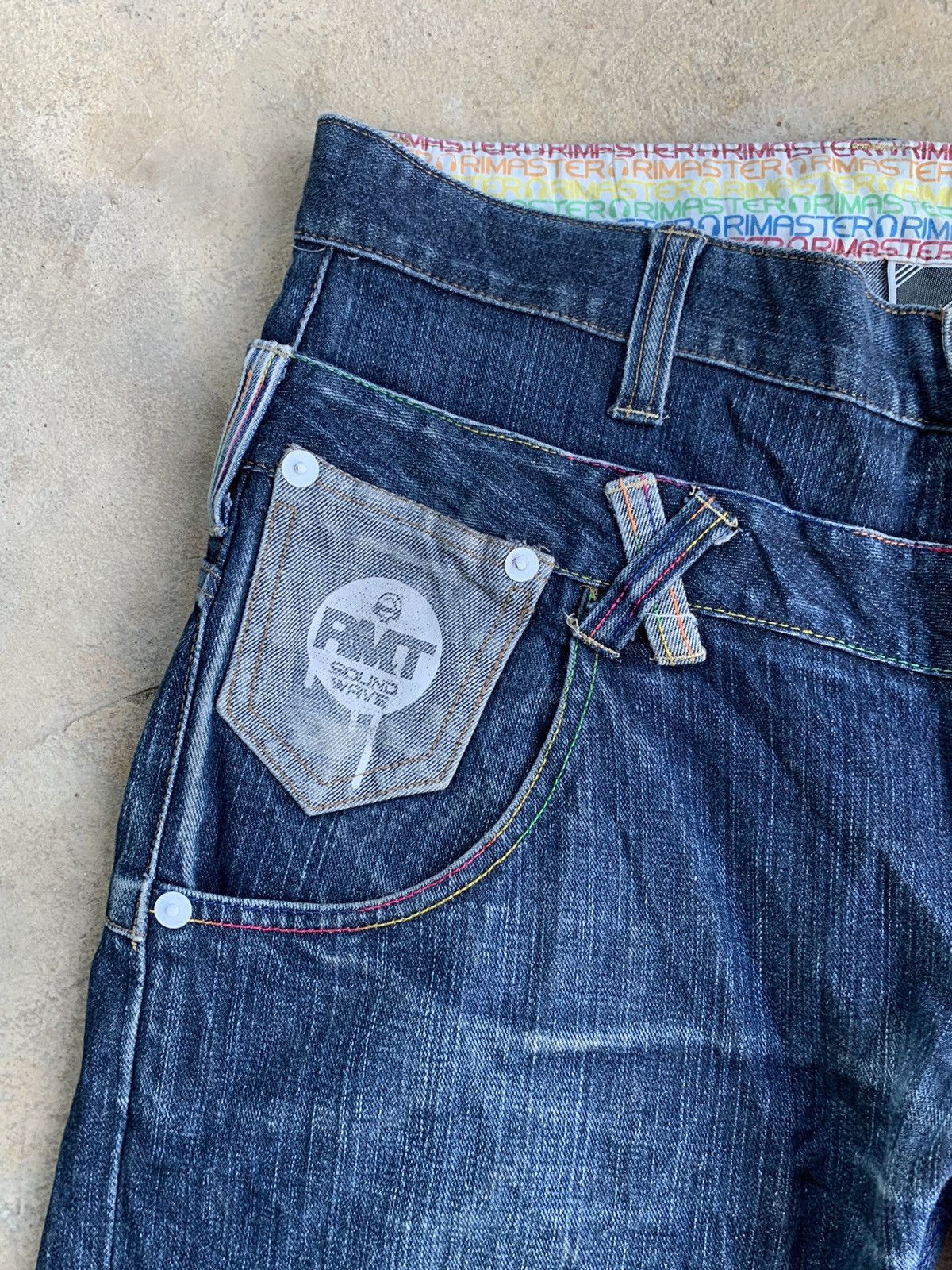 If Six Was Nine × Japanese Brand × Le Grande Bleu (L.G.B.) Rimaster Double Waist Distressed Denim Jeans Size US 34 / EU 50 - 6 Thumbnail