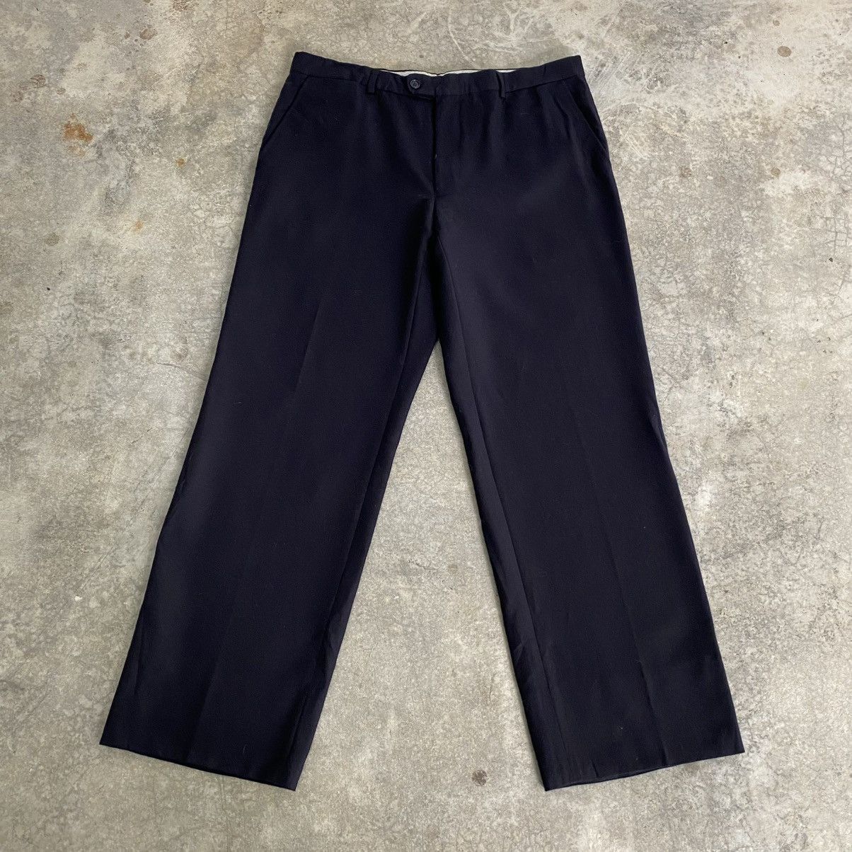 Ermenegildo Zegna 1990’s Ermenegildo Zegna Wool Cashmere Wide Leg Trouser Pant Size US 36 / EU 52 - 3 Thumbnail