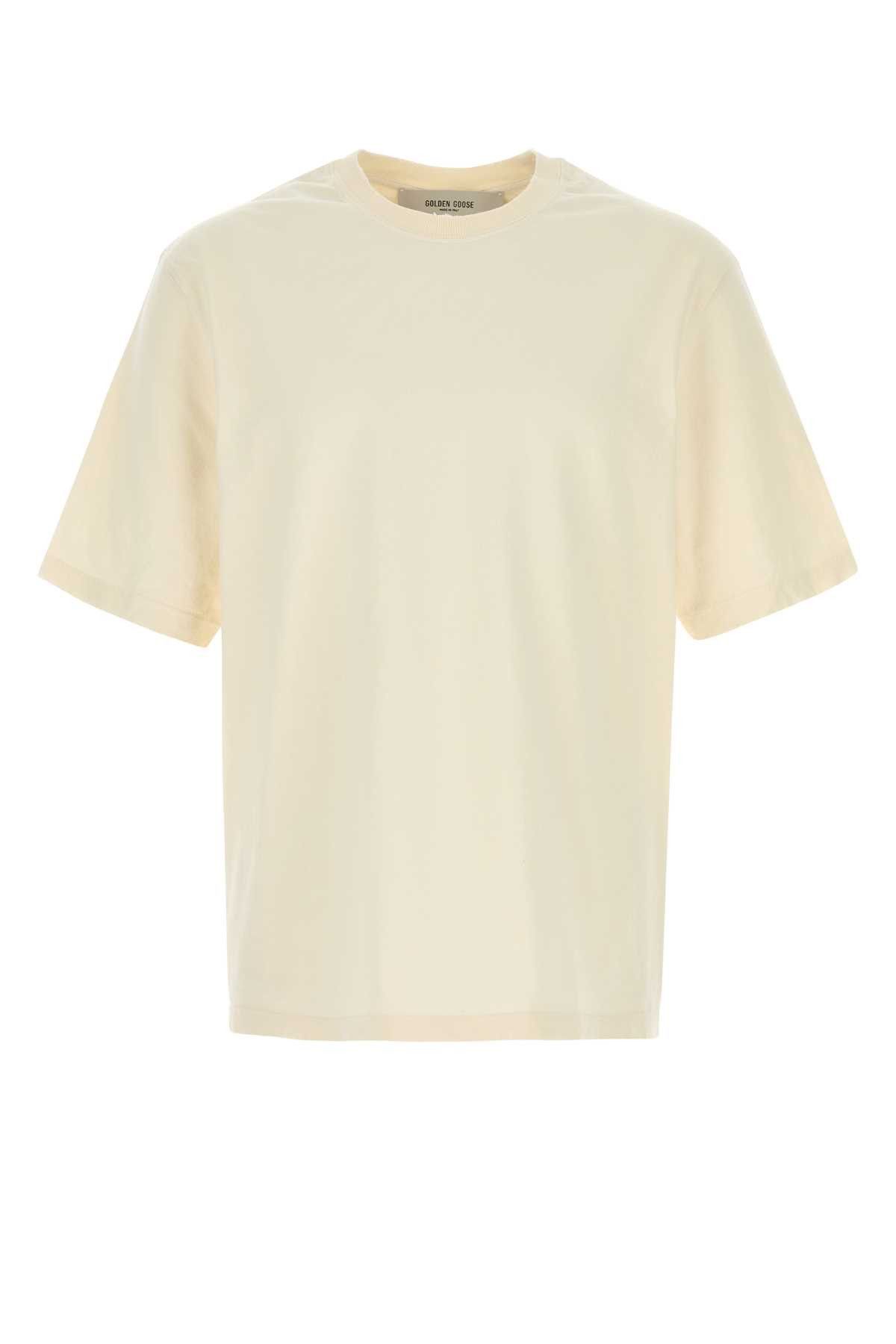 Golden Goose Cream Cotton T-Shirt Size US L / EU 52-54 / 3 - 1 Thumbnail