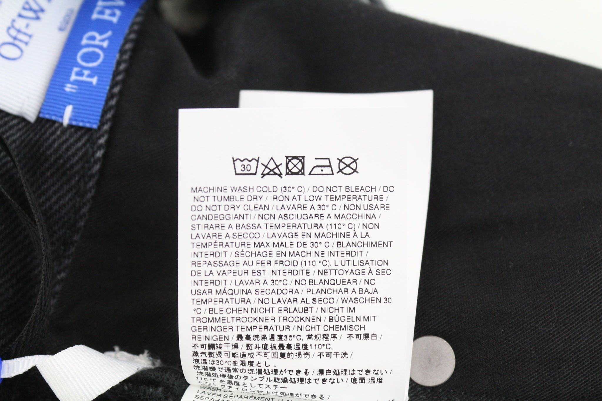 Off-White 31 Zip Detailed Skate Vintage Black 5-Pocket 81881 Size US 31 - 8 Thumbnail