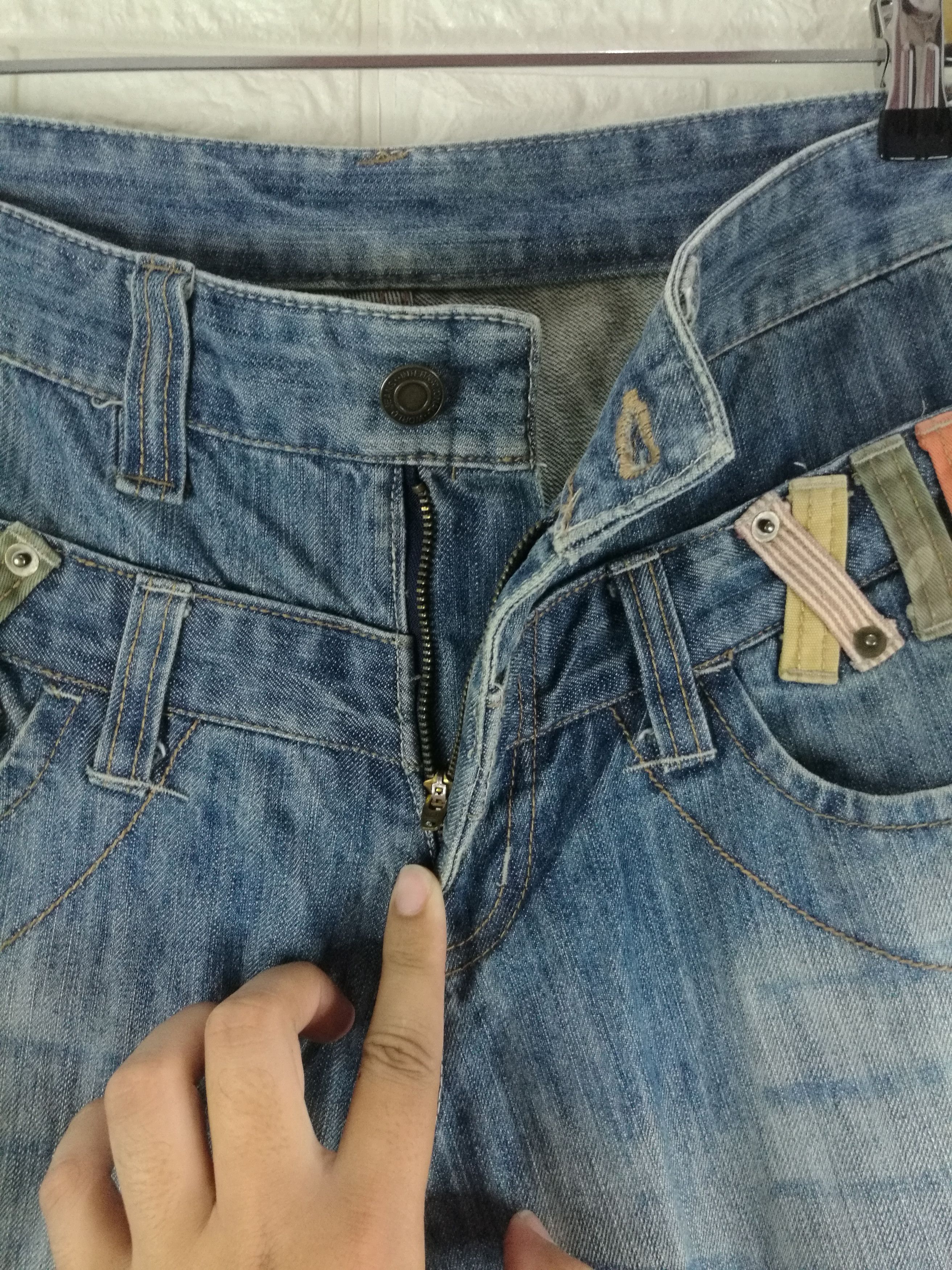 Japanese Brand Vintage Hybrid Japanese Double Waist Jeans Size US 31 - 9 Thumbnail