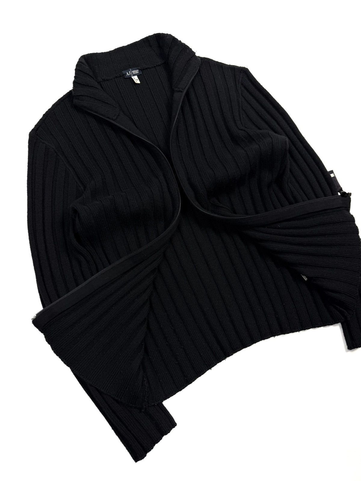 Armani Armani Jeans Y2K Full Zip Wool Blend Knit SweaterAvant Garde Size US M / EU 48-50 / 2 - 6 Thumbnail