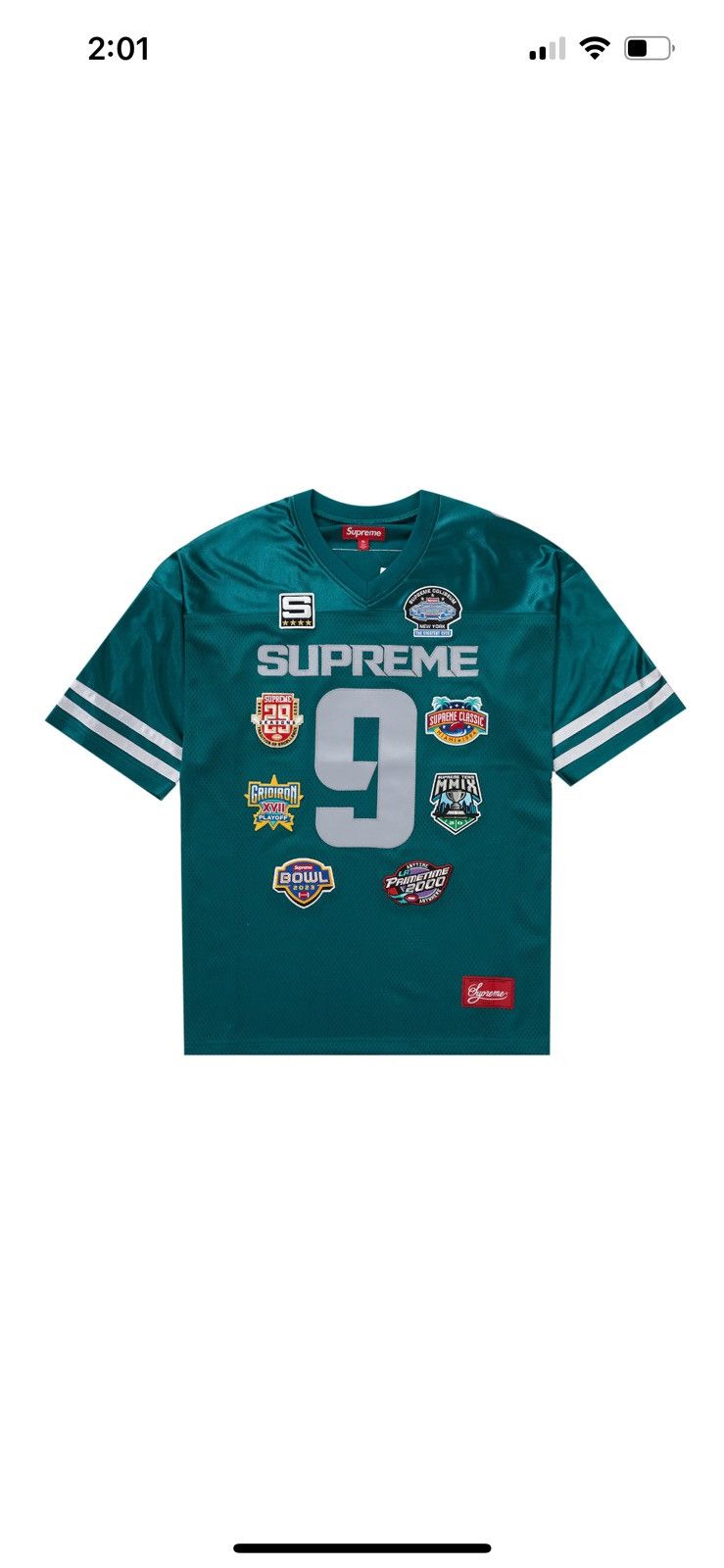 Supreme Supreme Championship Jersey Dark Teal XL | Grailed
