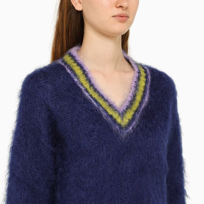 Marni o1w1db10824 Royal Sweater in Blue Size M / US 6-8 / IT 42-44 - 4 Thumbnail