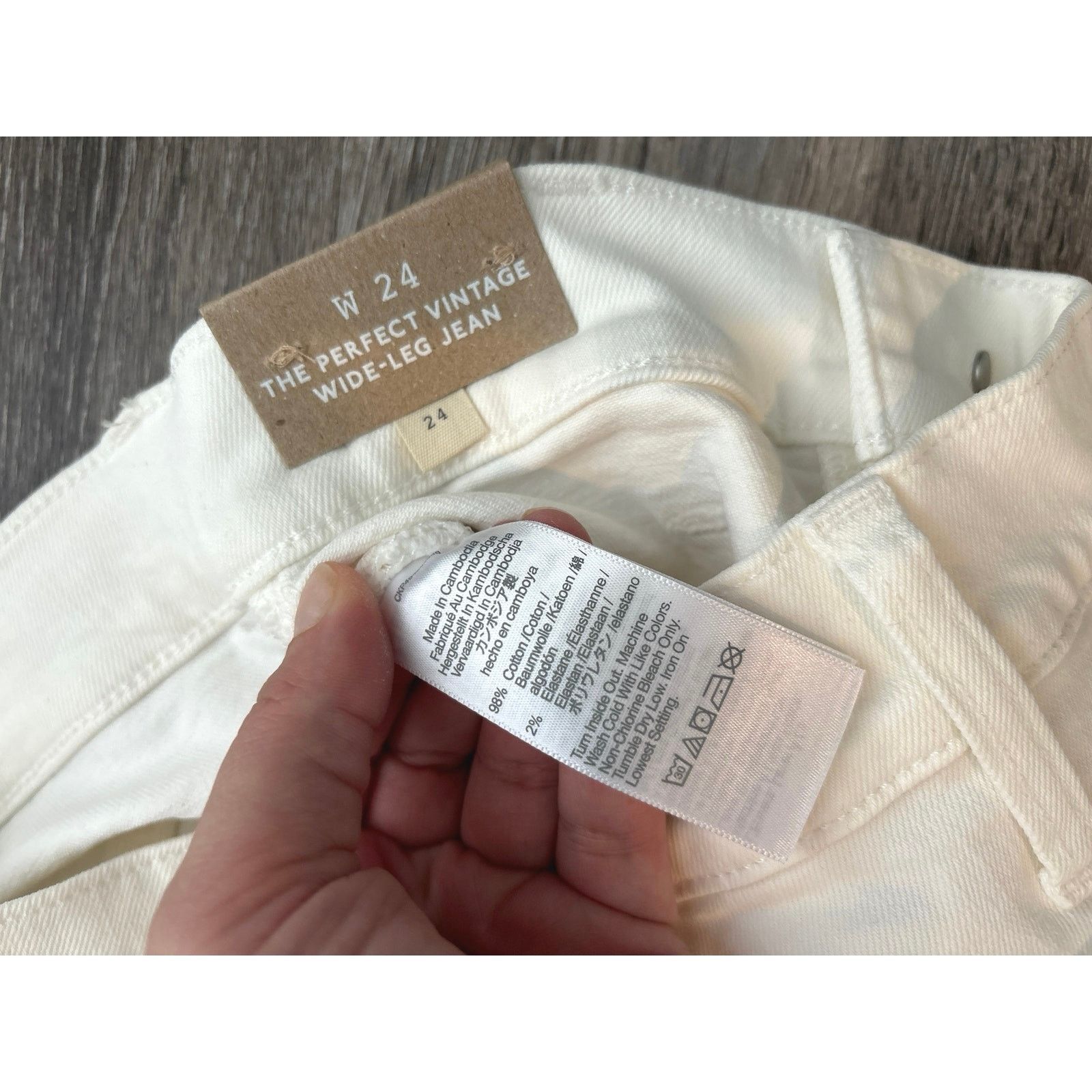 Madewell NWT Madewell Emmett Wide-Leg Jean: Patch Pocket White 24 Size 24" / US 00 / IT 34 - 7 Thumbnail