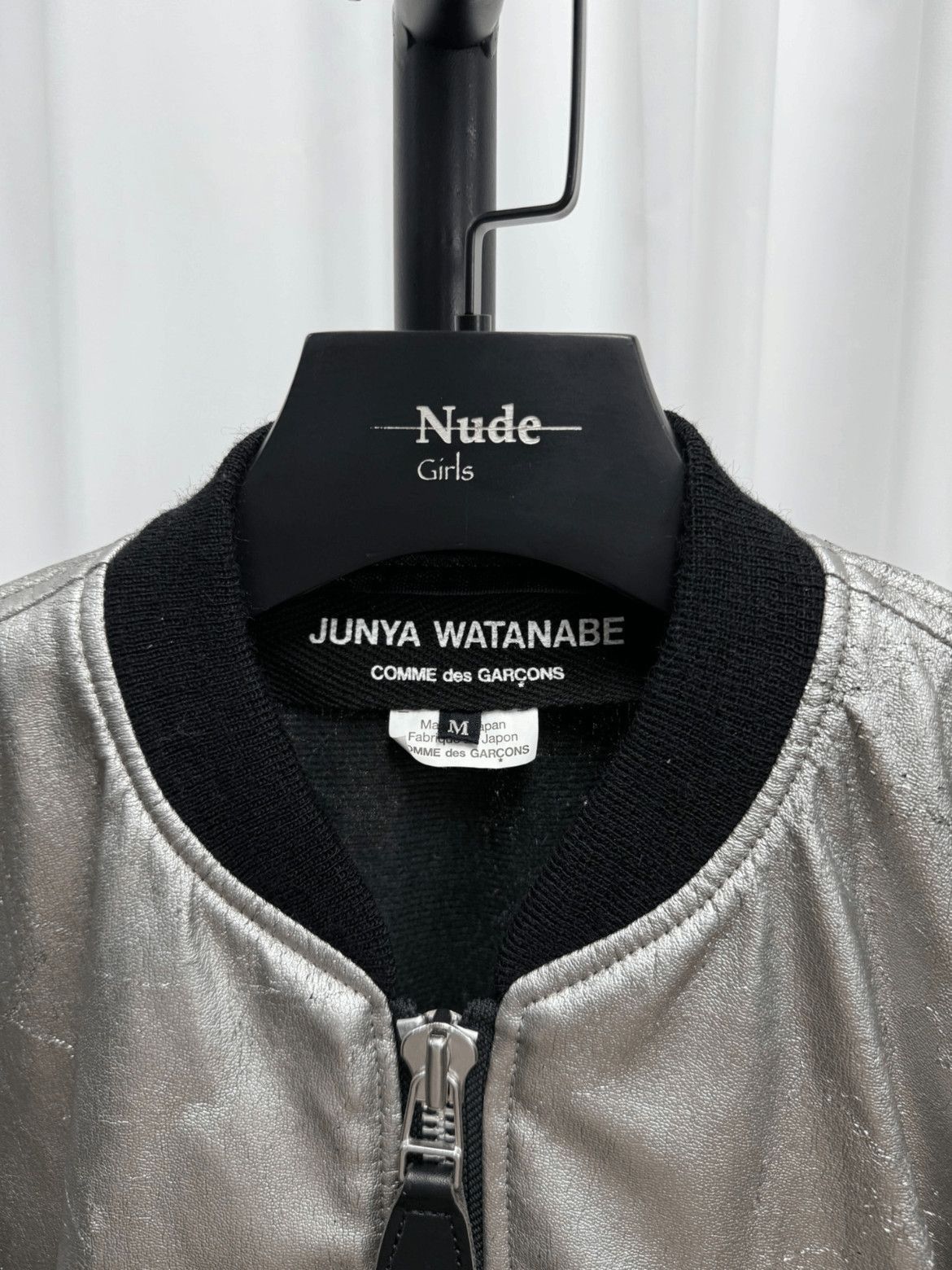 Junya Watanabe Junya Watanabe Silver Vegan Leather Bomber-2507 Size US M / EU 48-50 / 2 - 3 Thumbnail
