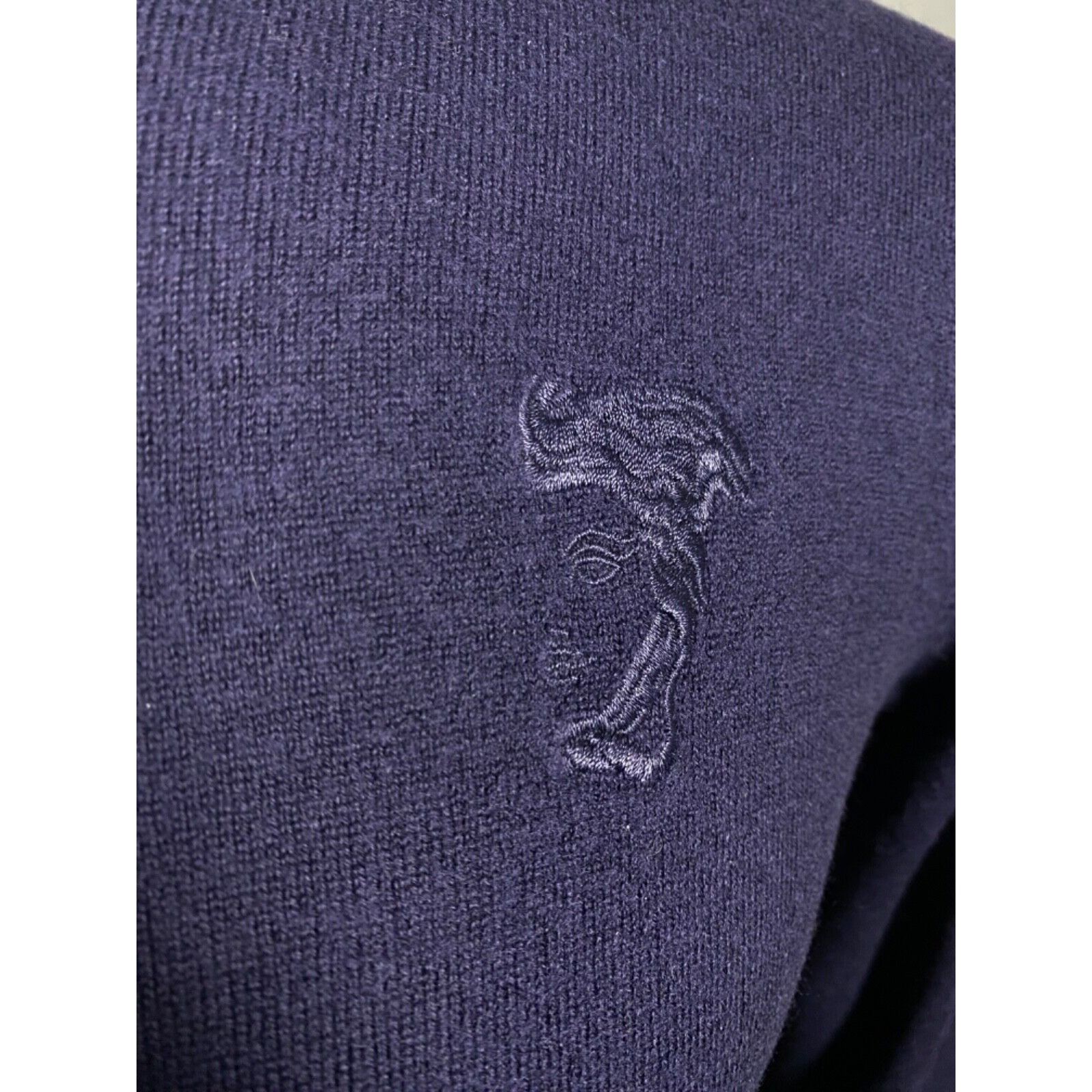 Versace Versace Collection Medusa Logo Men's Blue Wool Crewneck Swea Size US M / EU 48-50 / 2 - 8 Thumbnail