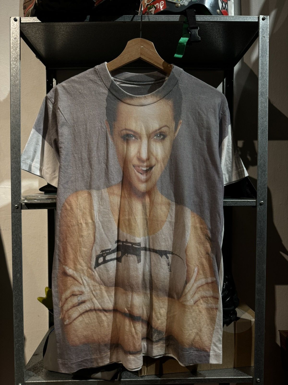 Vintage OVP Angelina Jolie Single Stitch White Tee