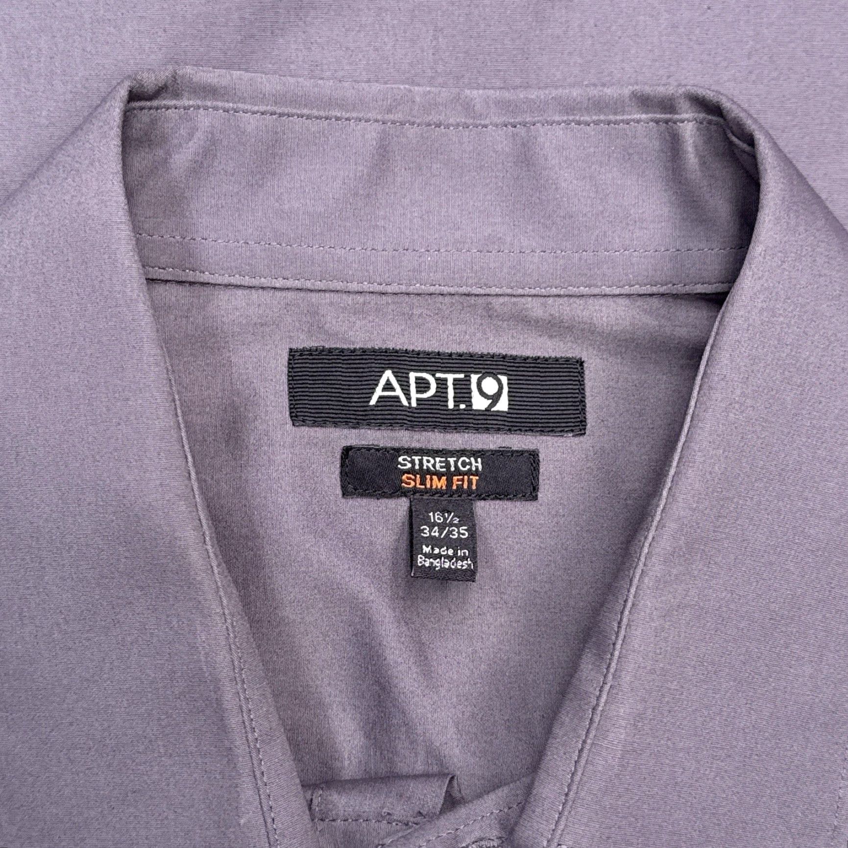 Vintage Apartment 9 Slim Fit Shirt Mens 16.5 34/35 Gray Stretch Button Up New Size US XL / EU 56 / 4 - 6 Thumbnail