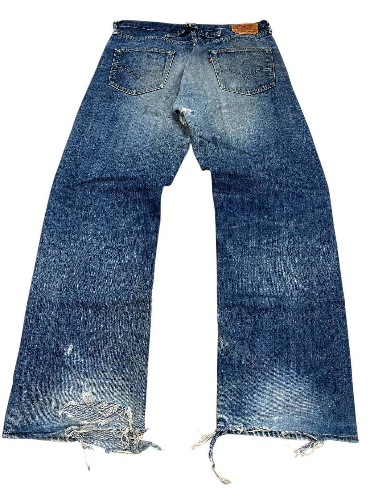 Levi's Vintage Levis 702 Big E Button Fly Buckle Selvedge Distress Size US 33 - 2 Thumbnail