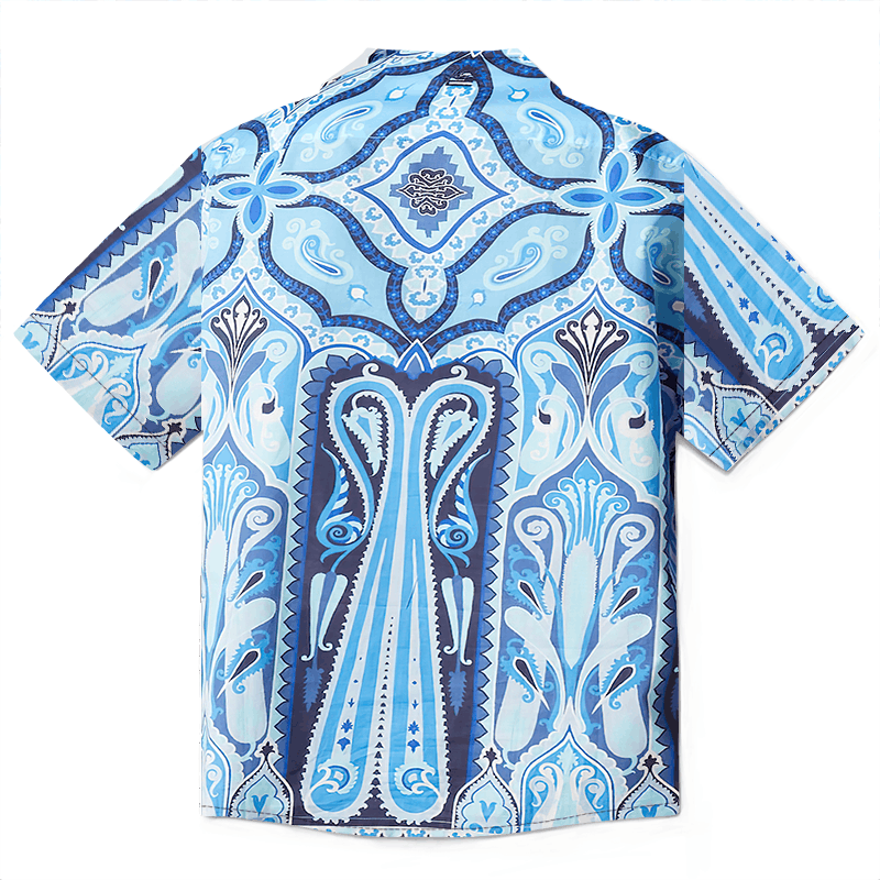 The Unbranded Brand Paisley-Print Bowling Shirt, Flair Meets Modern Street Style Size US S / EU 44-46 / 1 - 5 Thumbnail