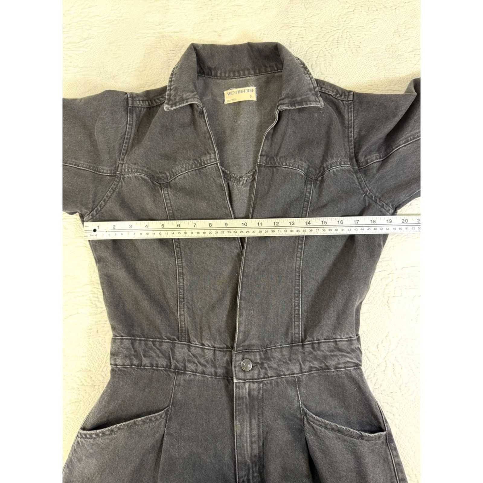 Vintage We The Free Jumpsuit Womens S Black People Marci Denim Women Size Glory Size 28" / US 6 / IT 42 - 3 Thumbnail