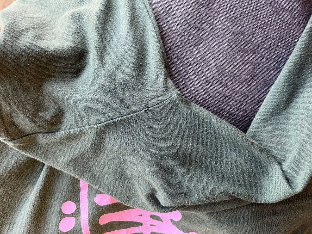 Stussy Stüssy Basic Logo Long Sleeve Tee — Forest Green / Pink Size US L / EU 52-54 / 3 - 7 Thumbnail