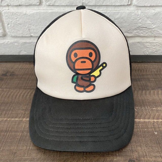 Bape 🔥Vintage🔥 BAPE Soldier Milo trucker hat cap a bathing ape Size ONE SIZE - 1 Thumbnail