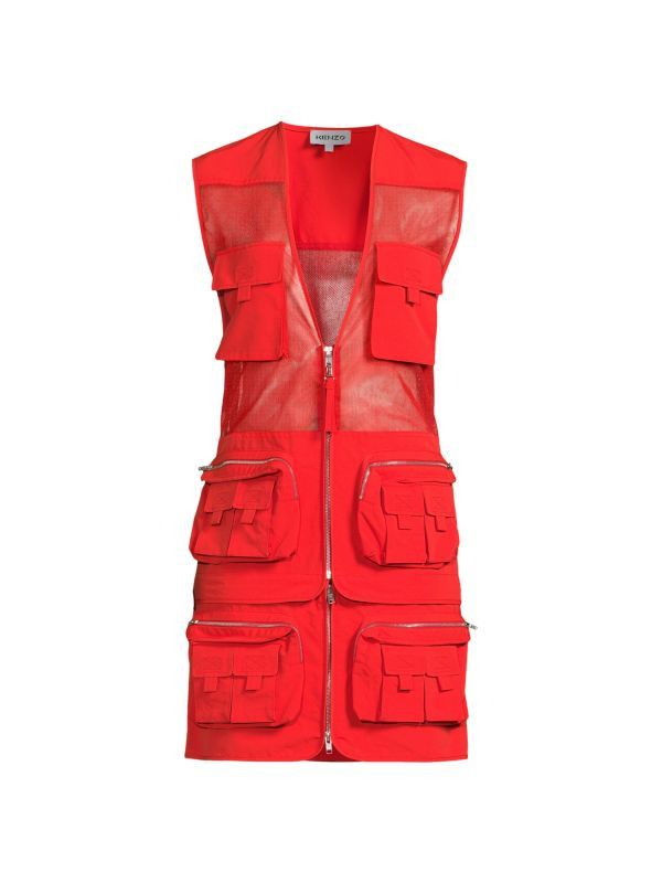 Kenzo o1y1025 Mini Dress in Red Size M / US 6-8 / IT 42-44 - 1 Thumbnail