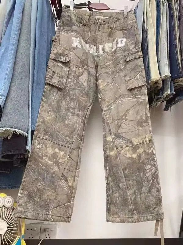 VIBE Retro camouflage loose wide-leg Japanese overalls Size US 32 / EU 48 - 2 Thumbnail