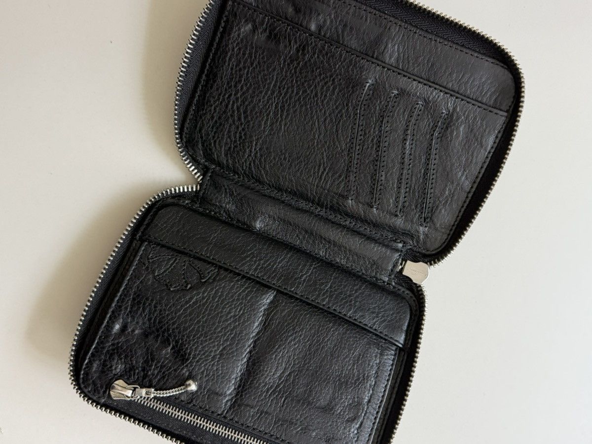 Chrome Hearts Chrome Hearts Cemetery Black Leather Cross Patch Zip Wallet Size ONE SIZE - 6 Thumbnail