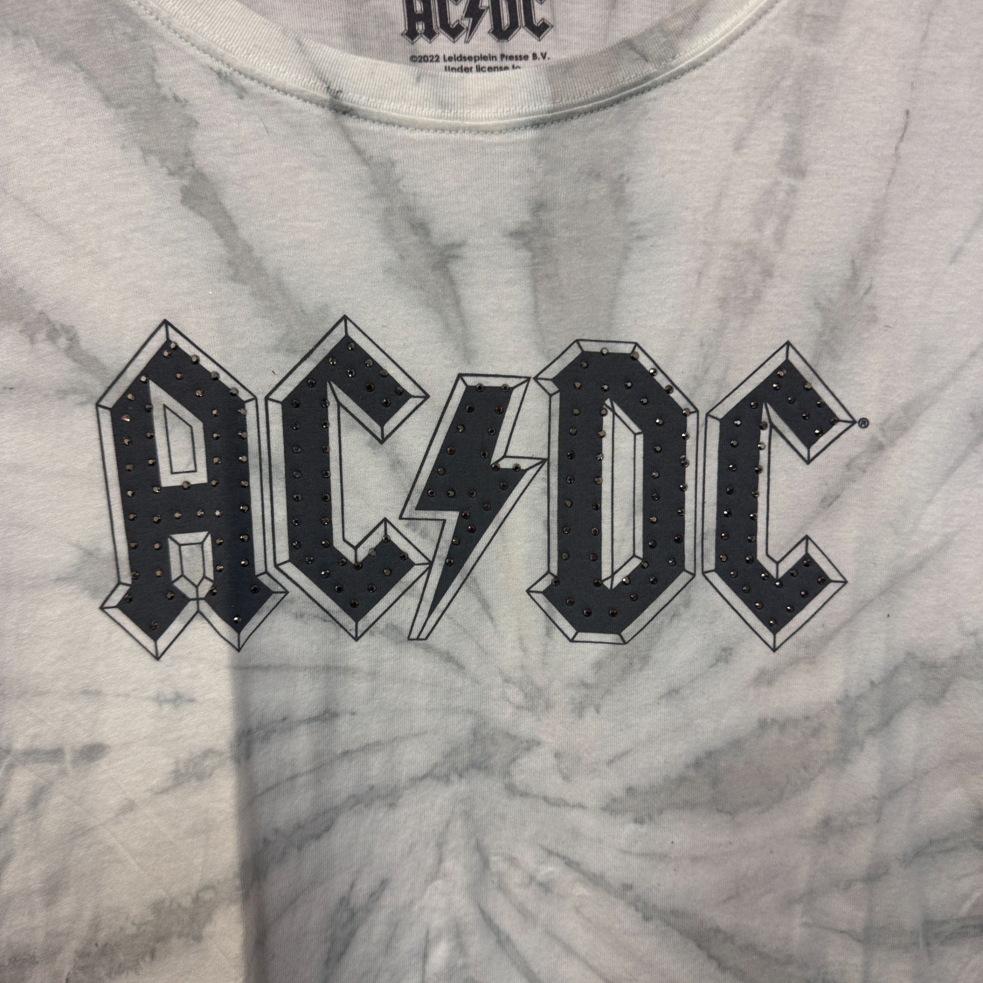AC/DC AC/DC Bedazzled Spell Out Logo Hard Rock Band Tie Dye 2XL Size US XXL / EU 58 / 5 - 2 Thumbnail