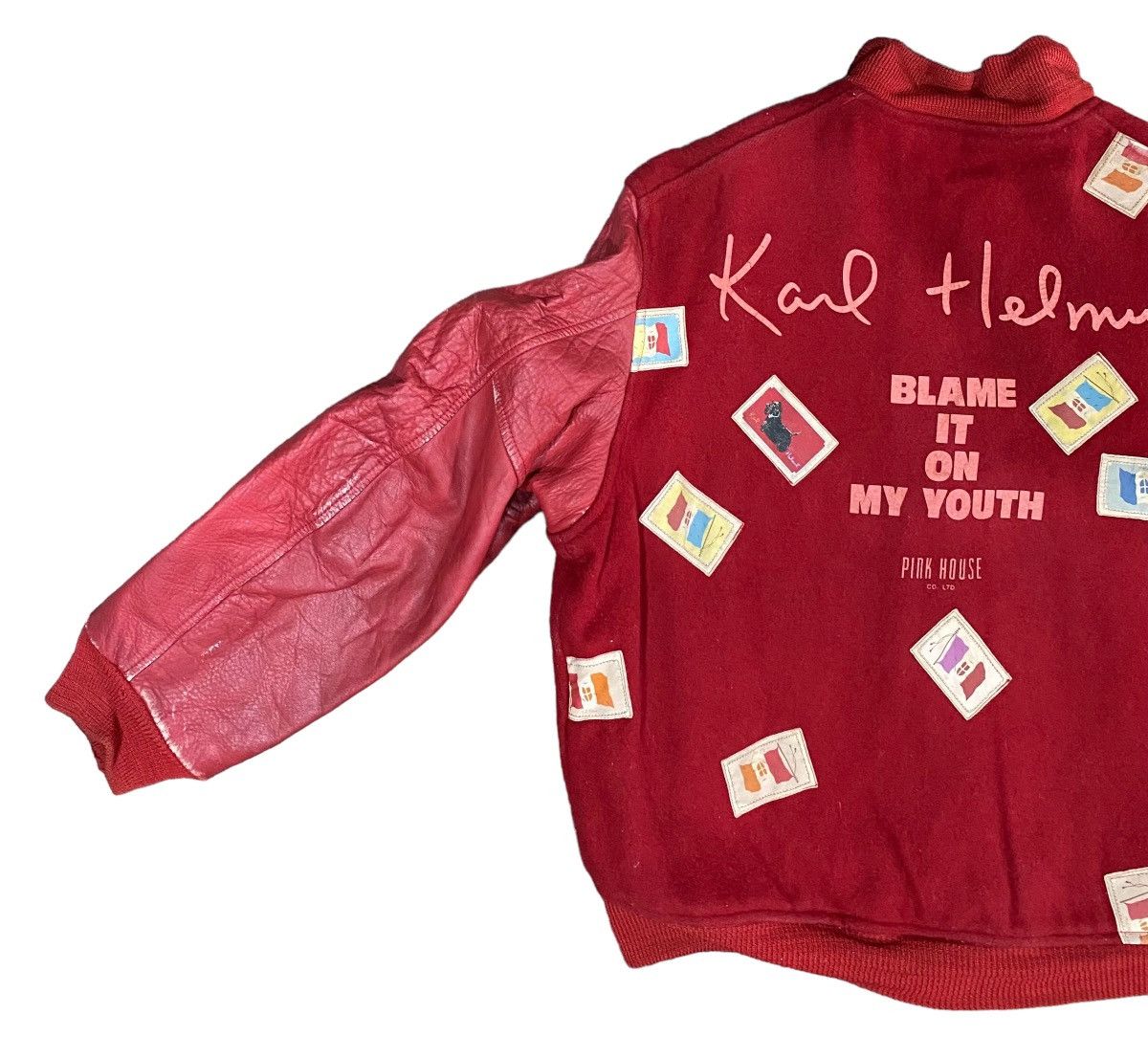 Karl Helmut Rare KARL HELMUT Varsity Leather Jacket Size US L / EU 52-54 / 3 - 3 Thumbnail