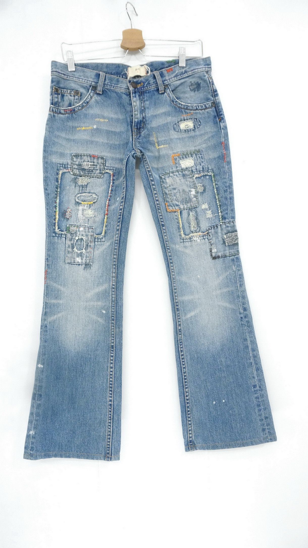 🇯🇵[a:r] Japan Boro Patch Flare Lowrise Women Jeans