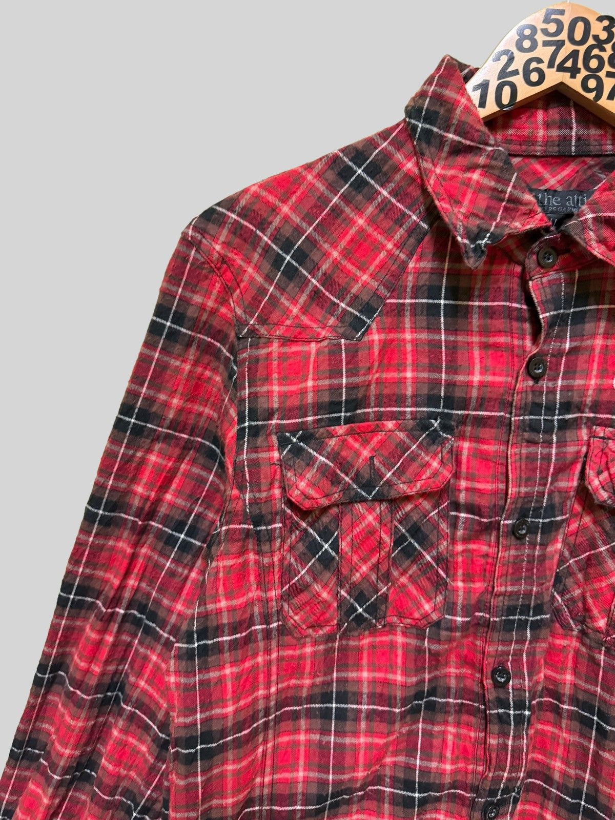 In The Attic Vintage In The Attic Tartan Plaid Embroidery Flannel Size US M / EU 48-50 / 2 - 4 Thumbnail