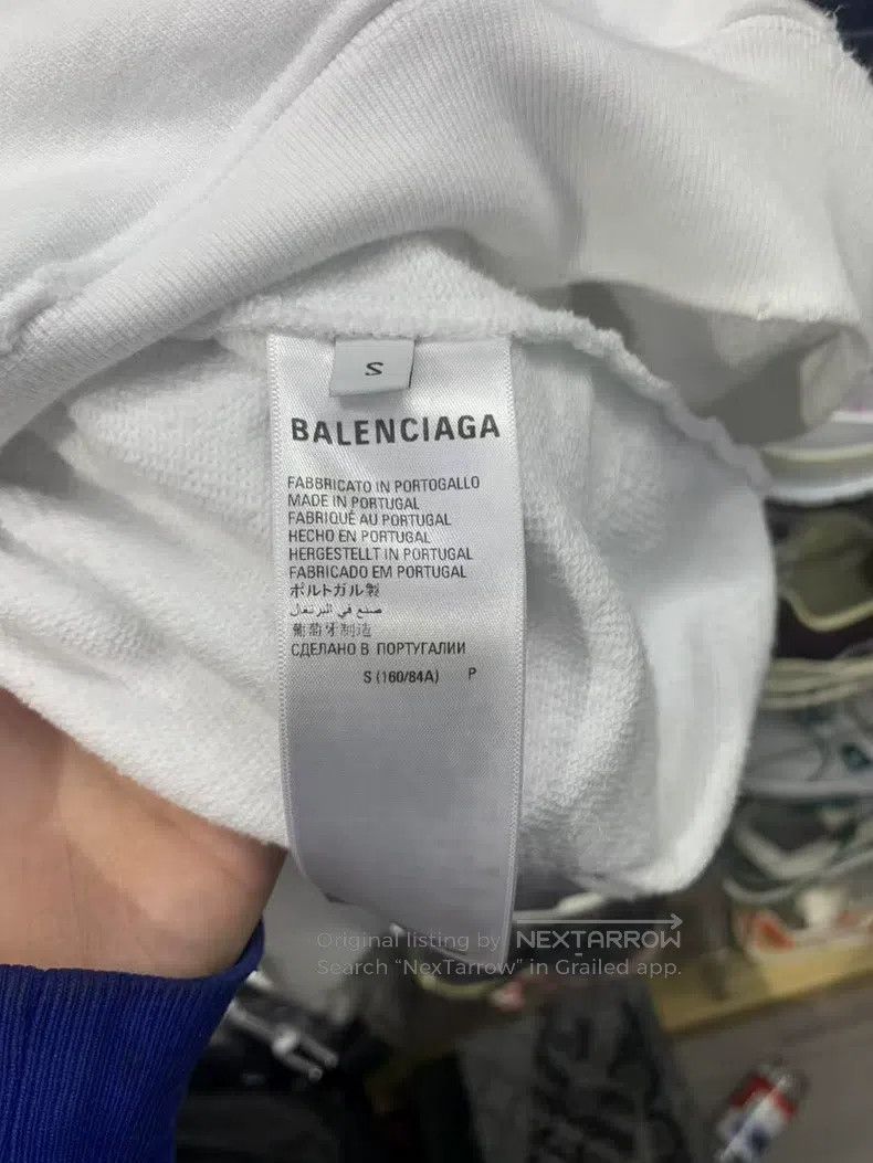 Balenciaga Balenciaga Letter logo print hooded sweatshirt, long-sleev Size US S / EU 44-46 / 1 - 5 Thumbnail