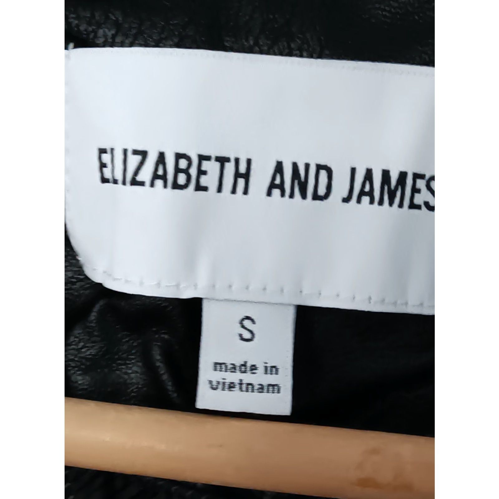 Elizabeth and James VINTAGE: Elizabeth and James Jacket Faux Leather Designer Moto Motorcycle Black S Women Size S / US 4 / IT 40 - 6 Thumbnail