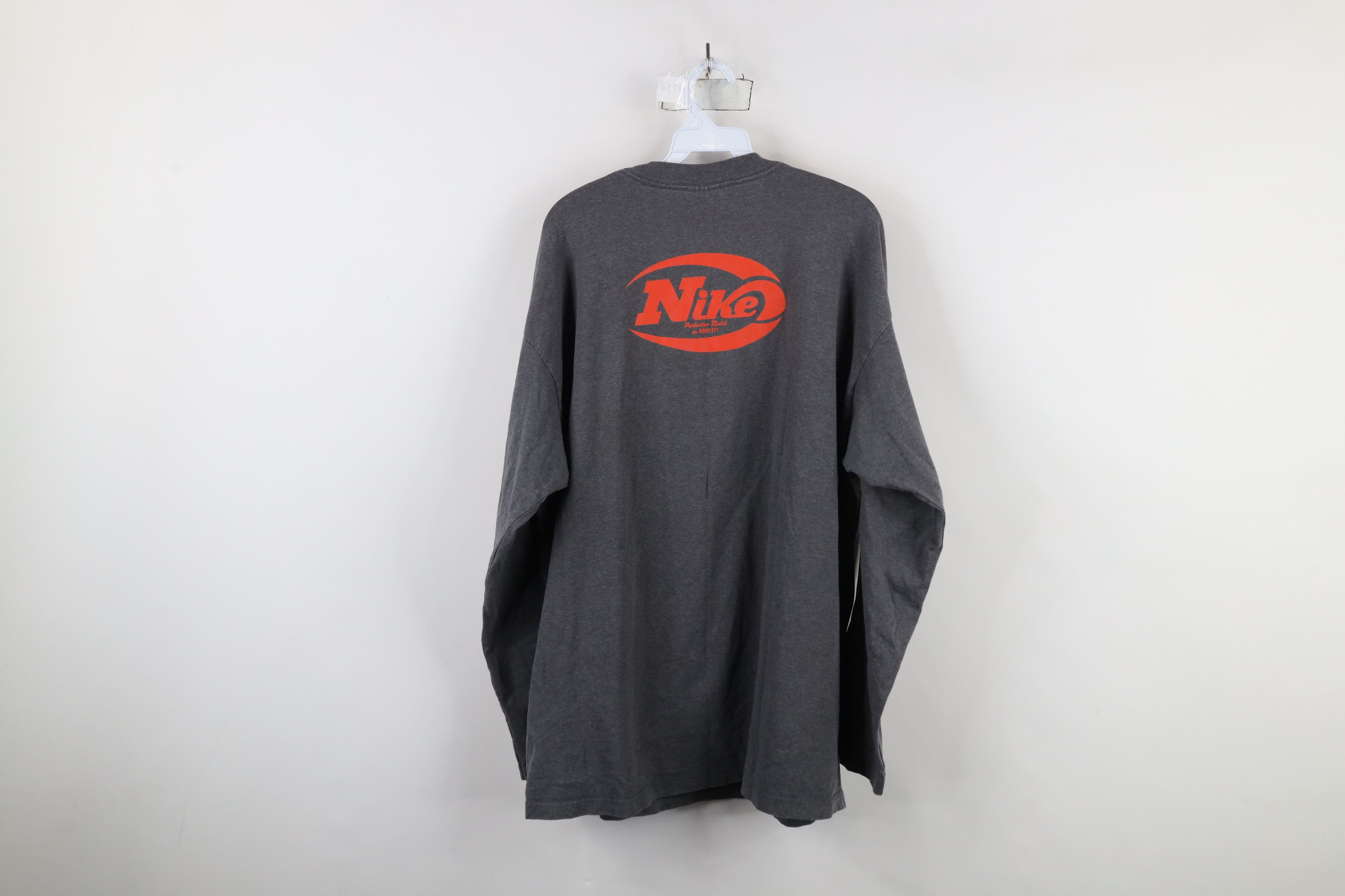 Nike × Vintage Vintage 90s Y2K Nike Racing Flag Long Sleeve T-Shirt USA Size US XL / EU 56 / 4 - 13 Thumbnail
