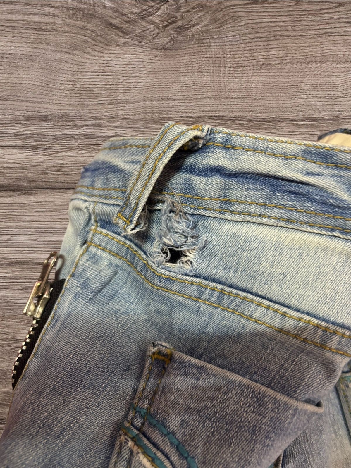 Seditionaries Japan Day Moon by Lolita Distress Punk Bondage Jeans Size 29" - 8 Thumbnail