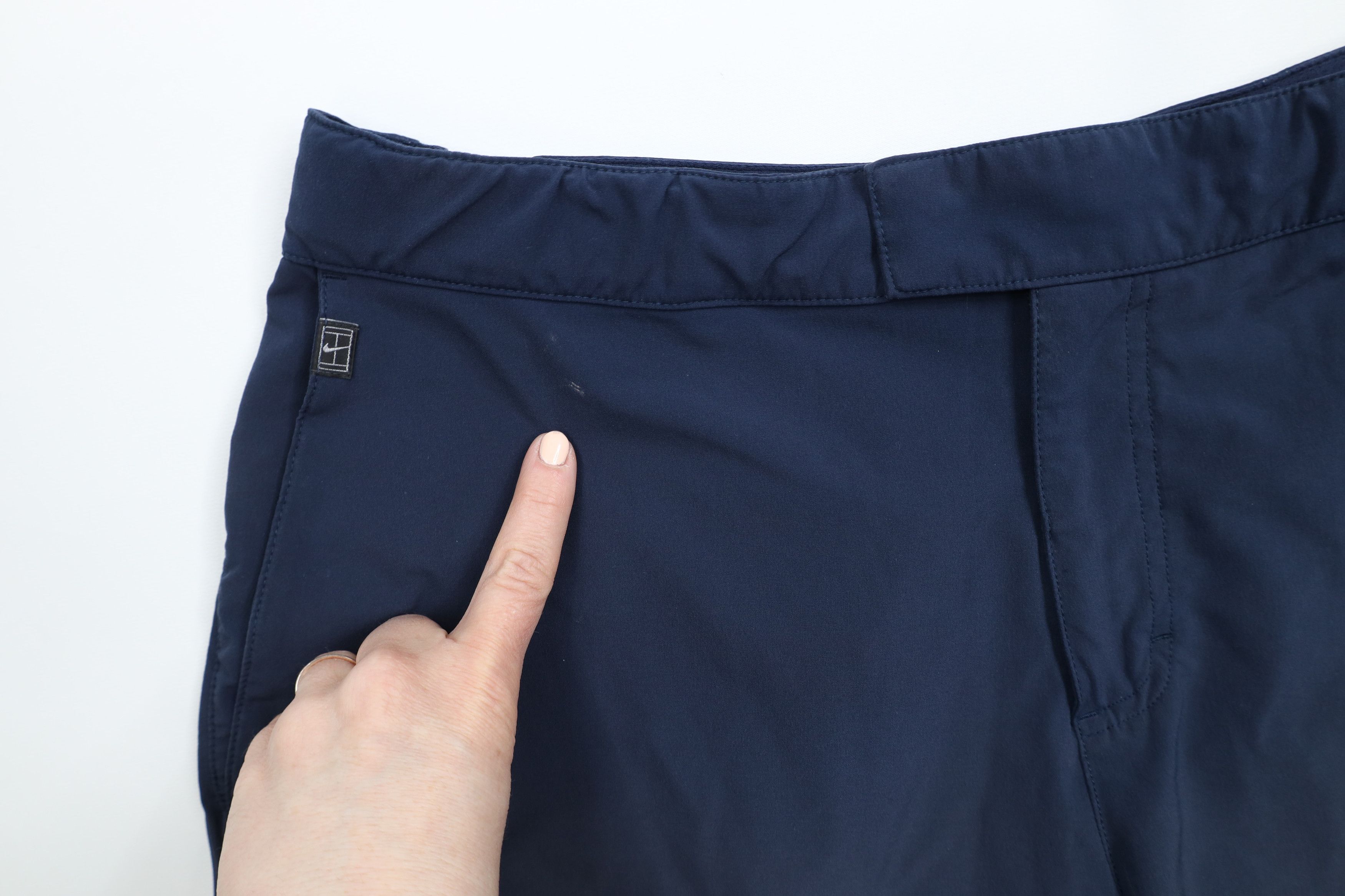 Nike × Vintage Vintage 90s Y2K Nike Challenge Court Swoosh Tennis Shorts Size US 34 / EU 50 - 6 Thumbnail