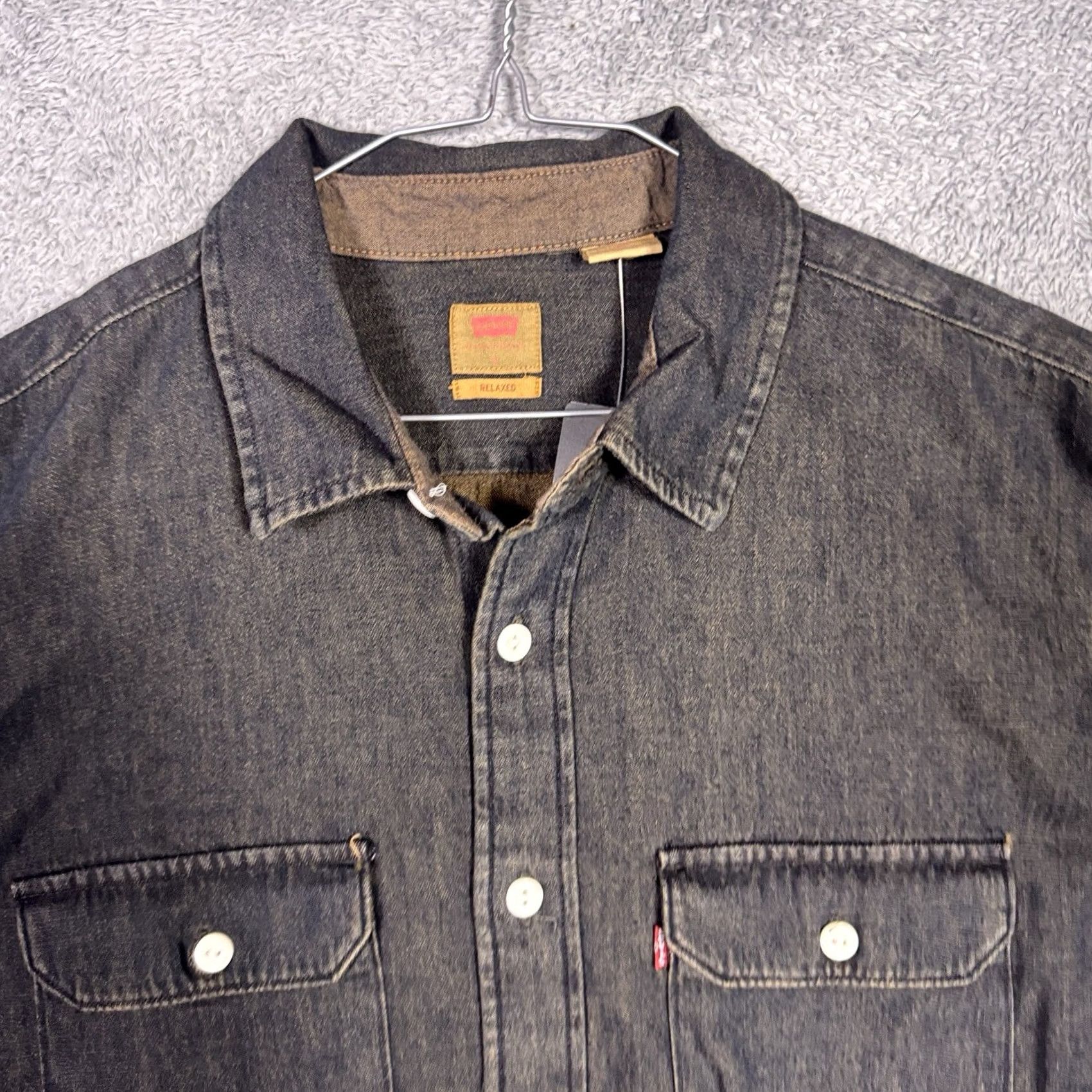 Levi's Levi'S Denim Shirt - Mens L Workwear Long Sleeve - Blue Classic Casual Size US L / EU 52-54 / 3 - 4 Thumbnail